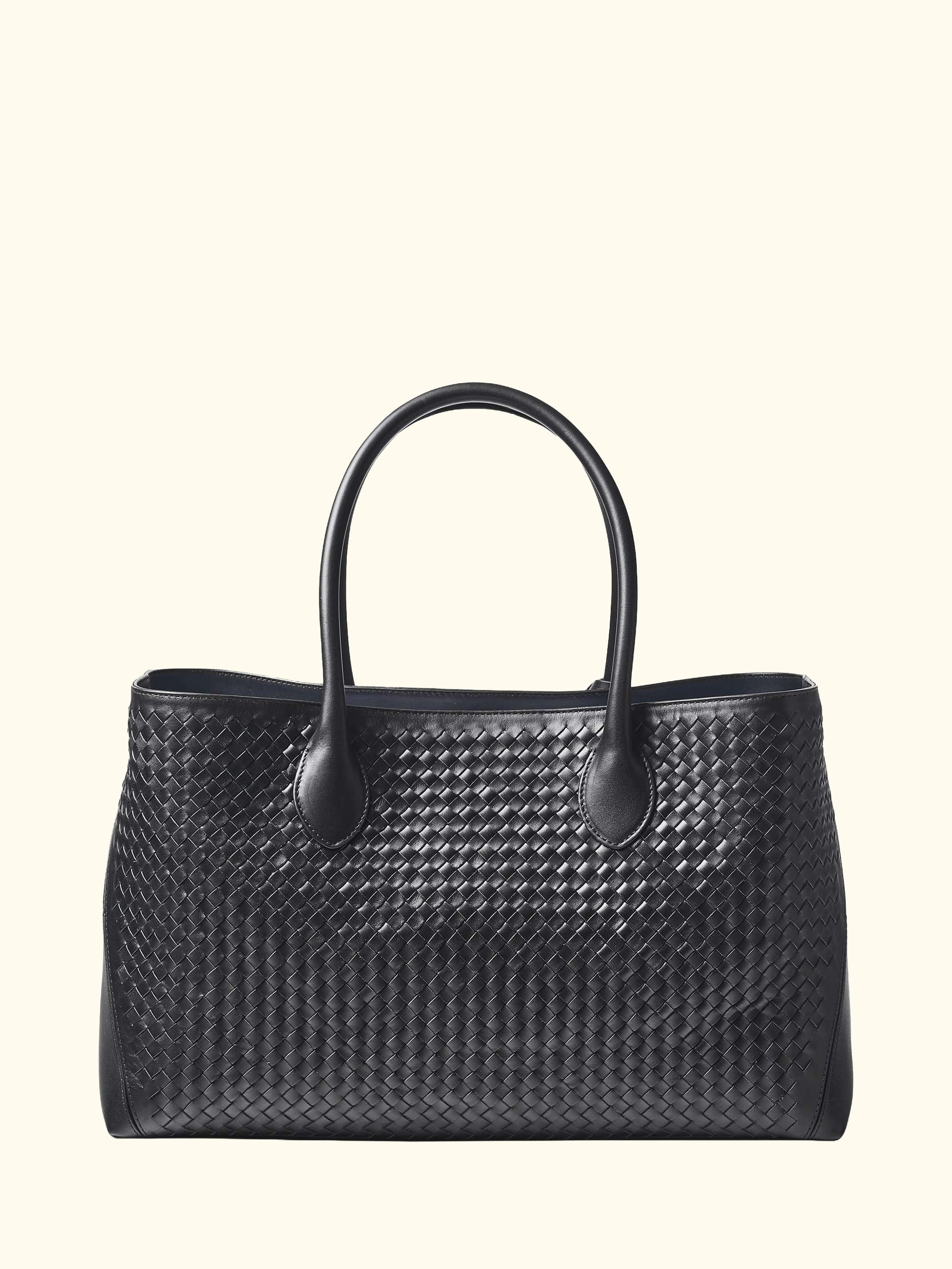 Slot Weave Leather London Tote Bag