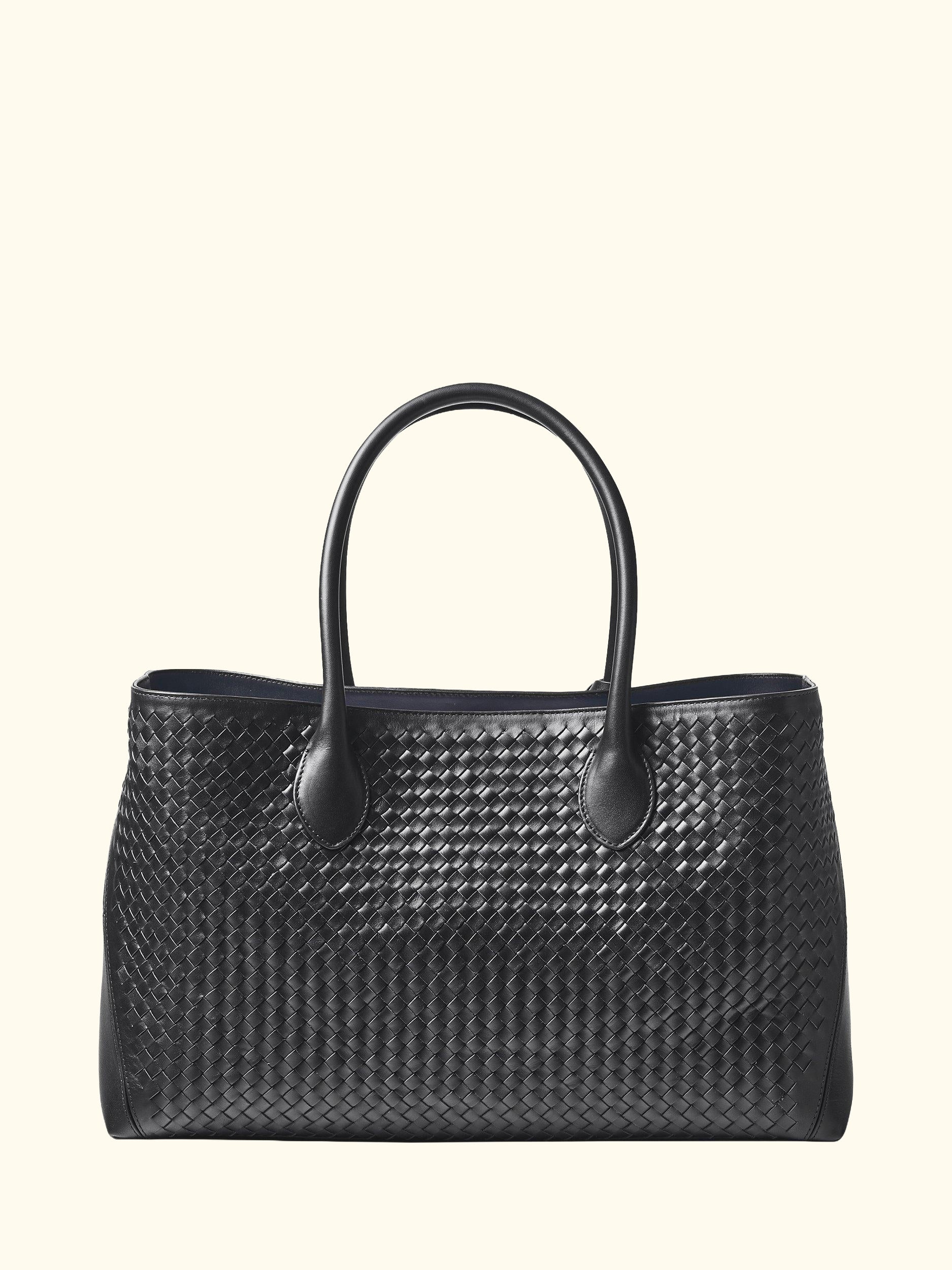Slot Weave Leather London Tote Bag