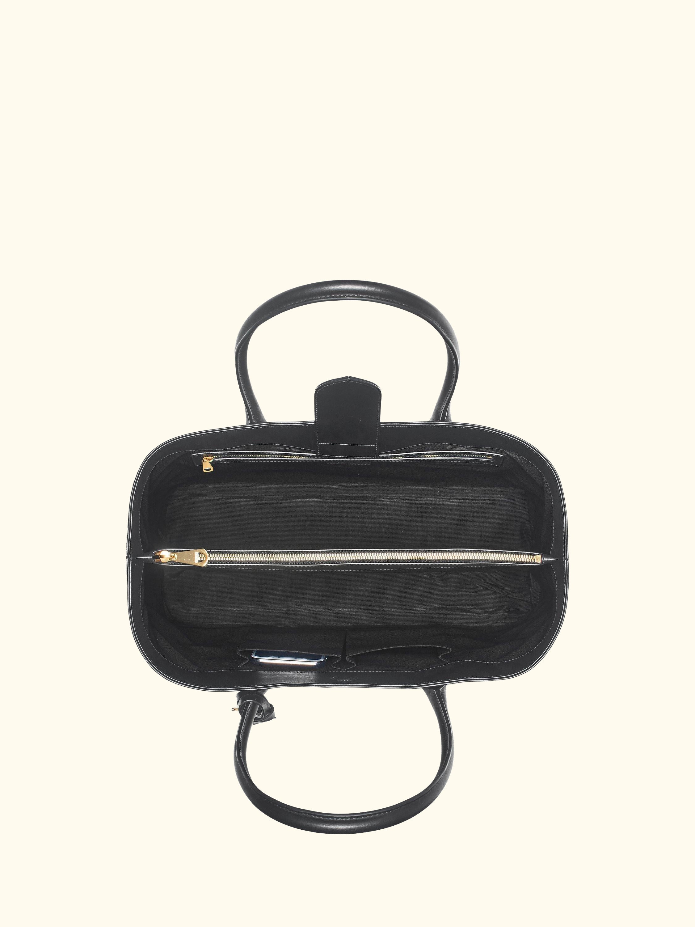 Slot Weave Leather London Tote Bag