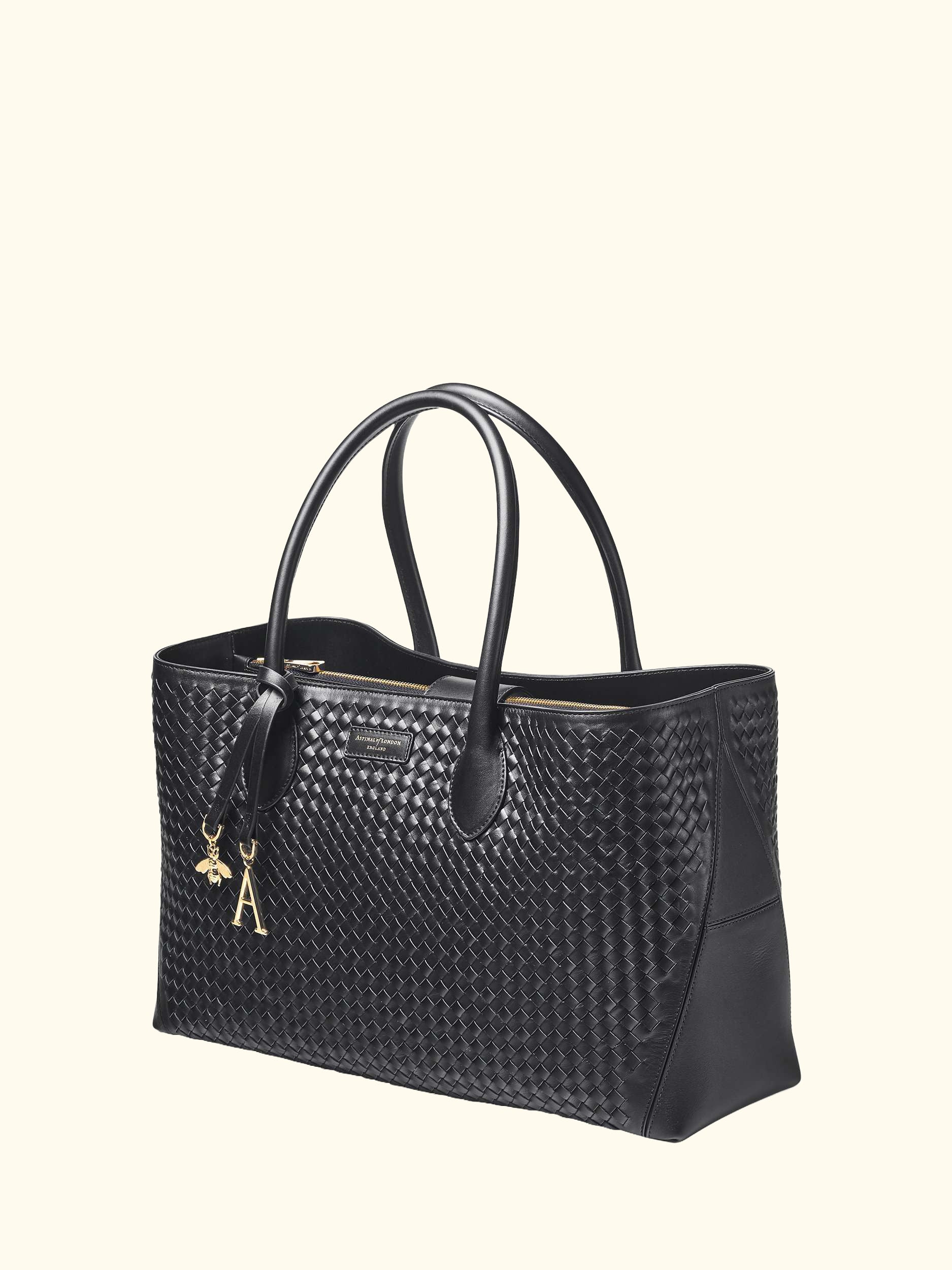 Slot Weave Leather London Tote Bag