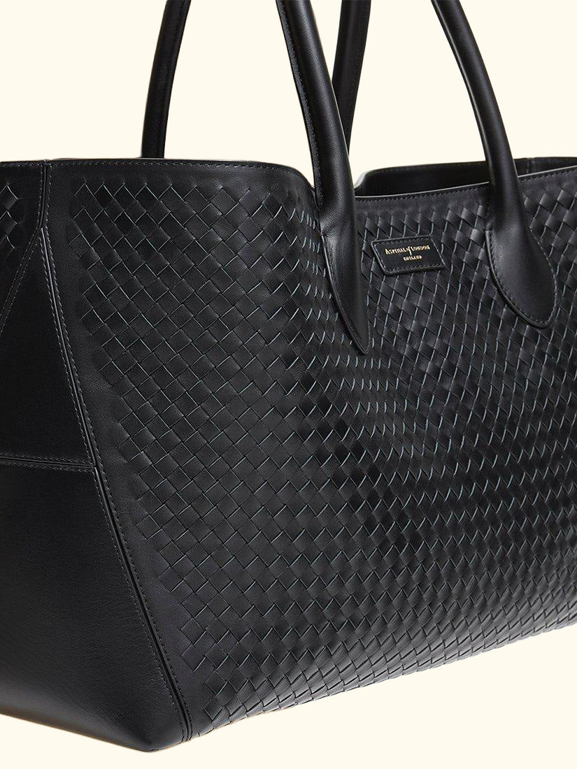Slot Weave Leather London Tote Bag