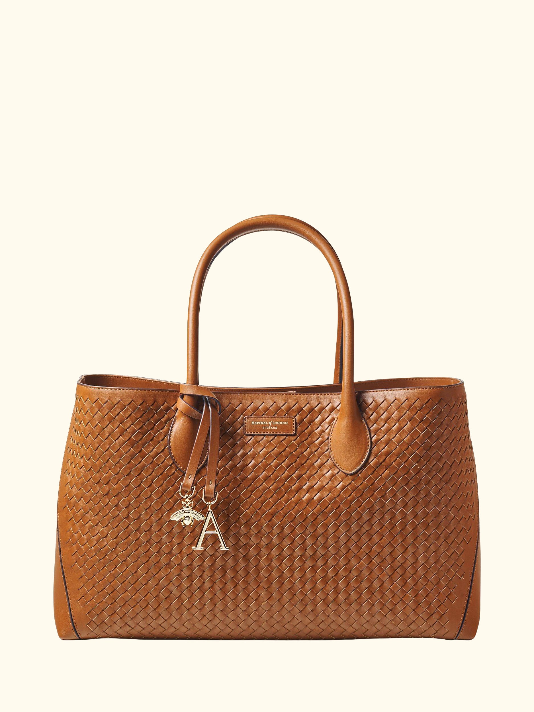 Slot Weave Leather London Tote Bag