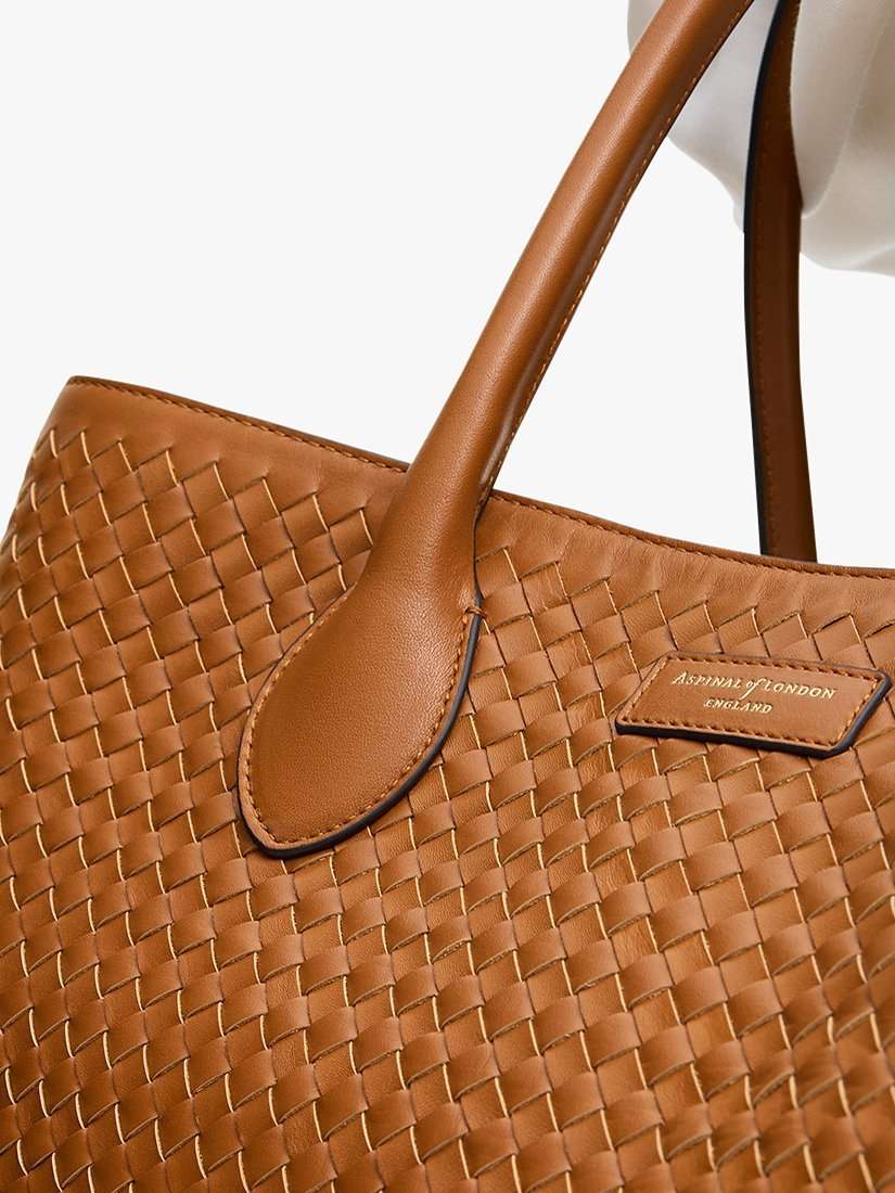 Slot Weave Leather London Tote Bag