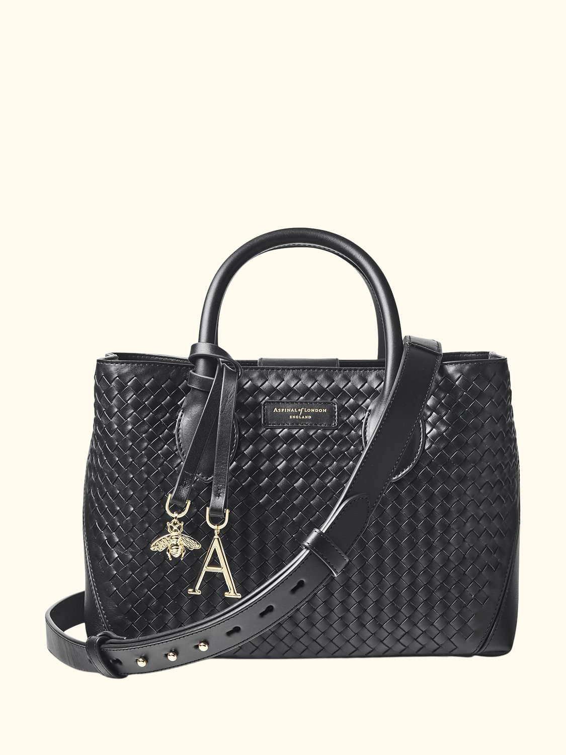 Slot Weave Leather London Midi Tote Bag