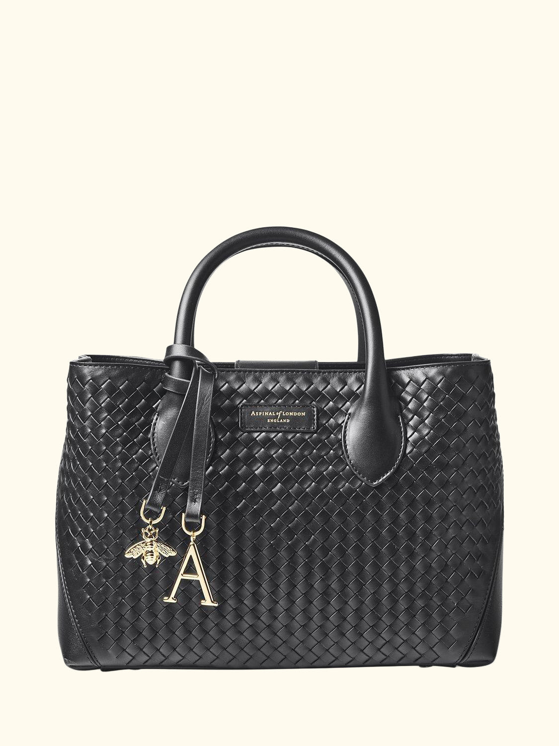 Slot Weave Leather London Midi Tote Bag