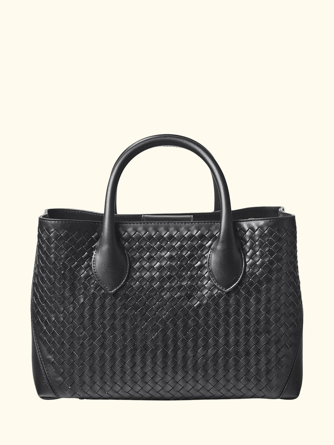 Slot Weave Leather London Midi Tote Bag