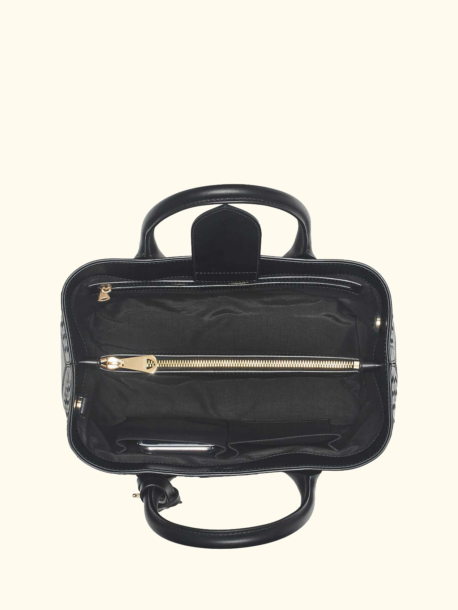 Slot Weave Leather London Midi Tote Bag