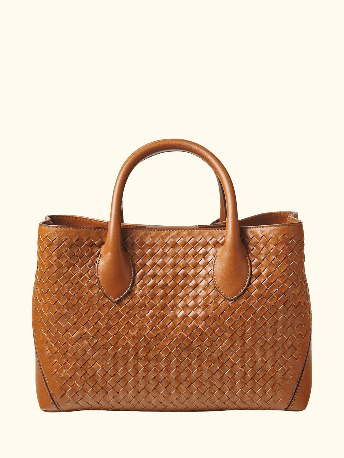 Slot Weave Leather London Midi Tote Bag