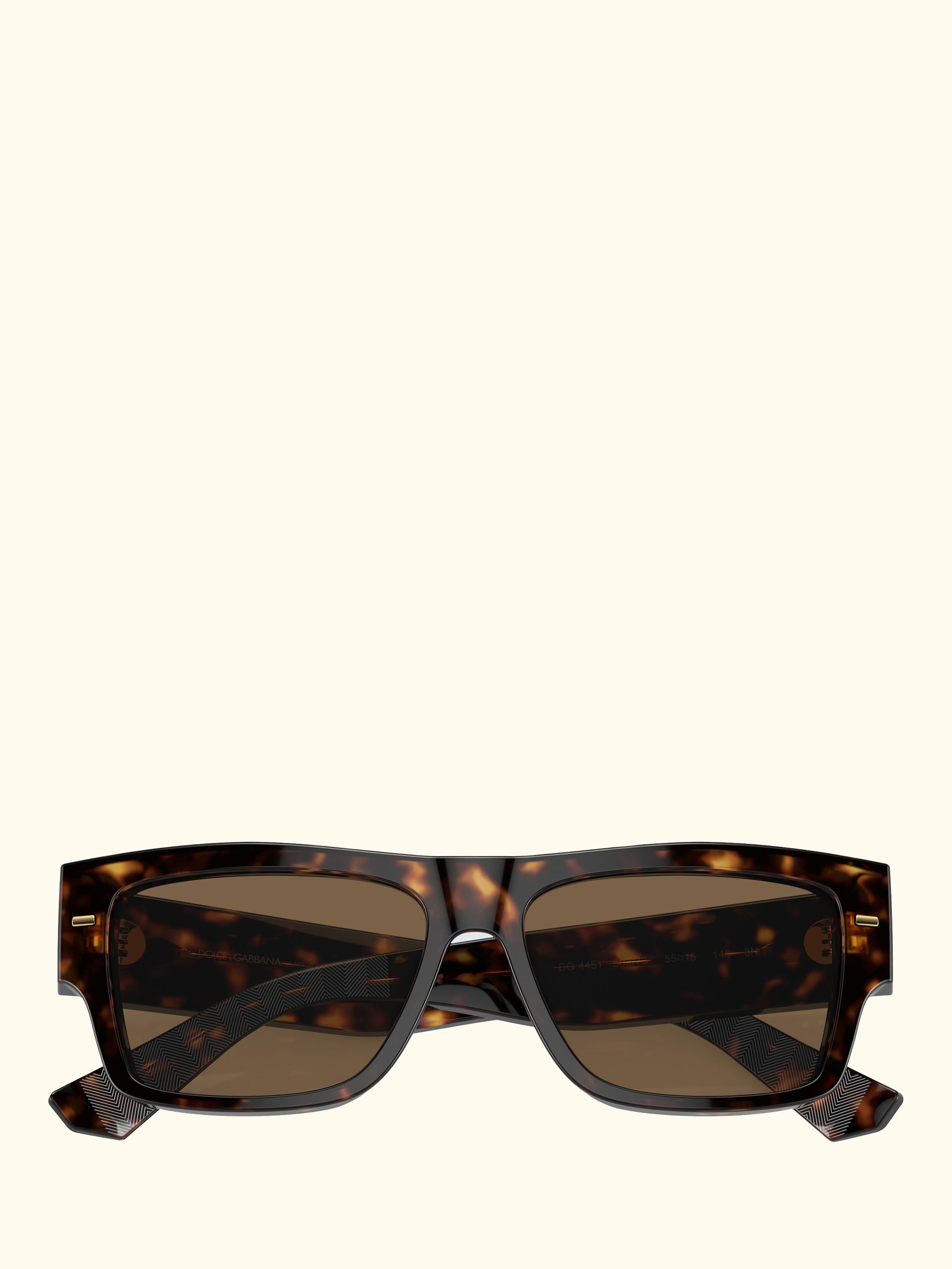 DG44515 Men's Rectangular Sunglasses, Havana