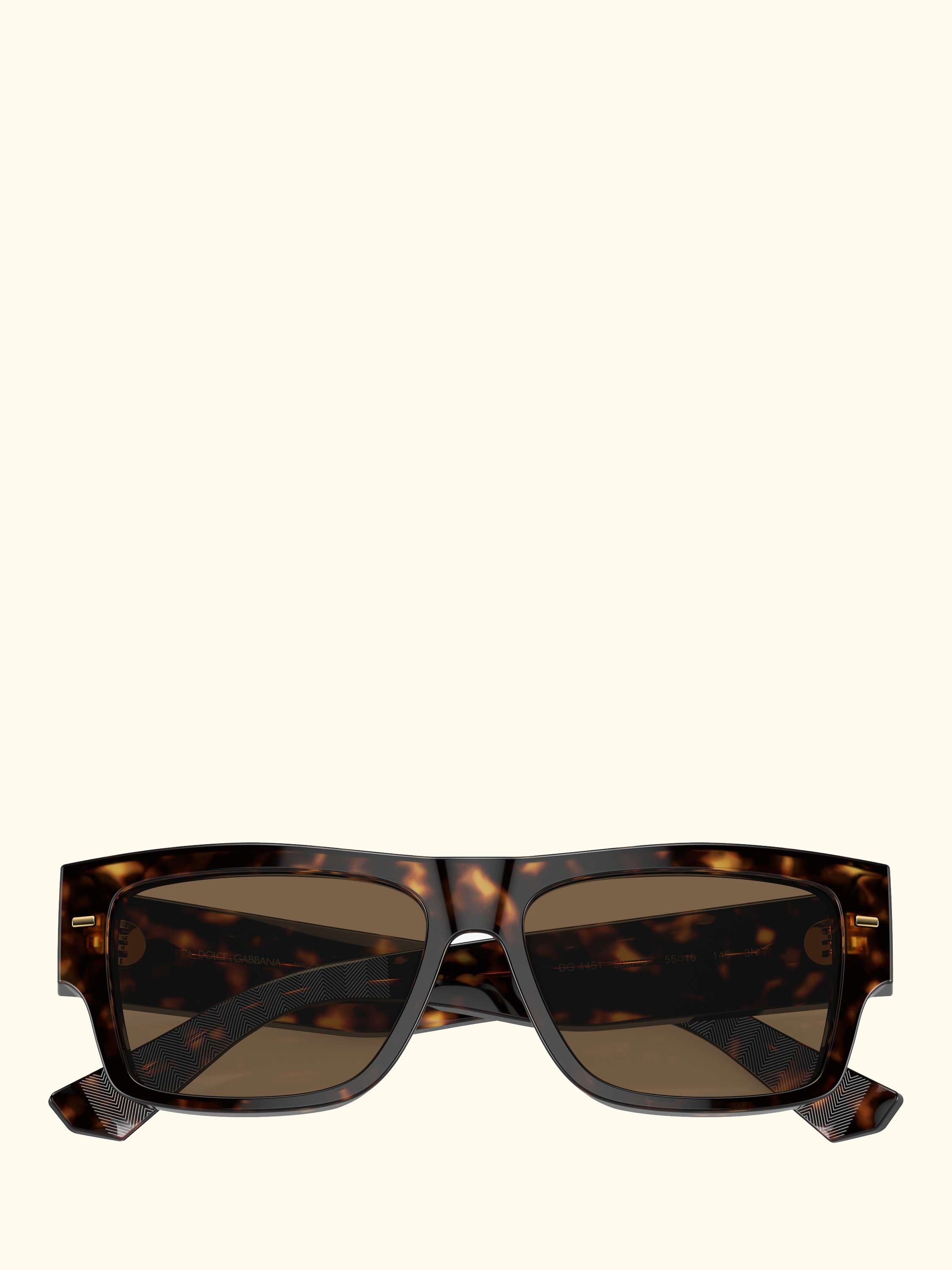 DG44515 Men's Rectangular Sunglasses, Havana