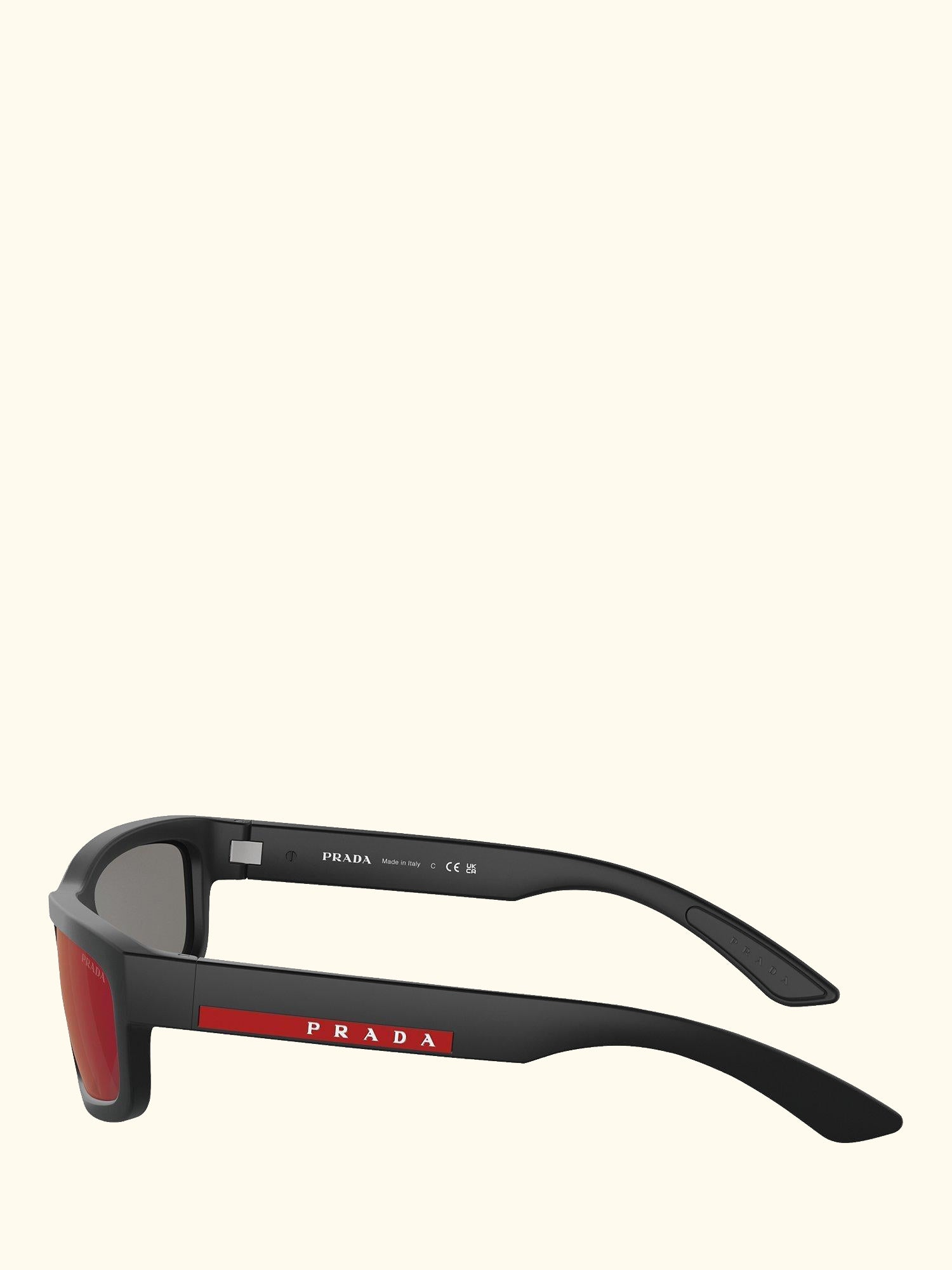 Linea Rossa PS05ZS Men's Rectangular Sunglasses, Black
