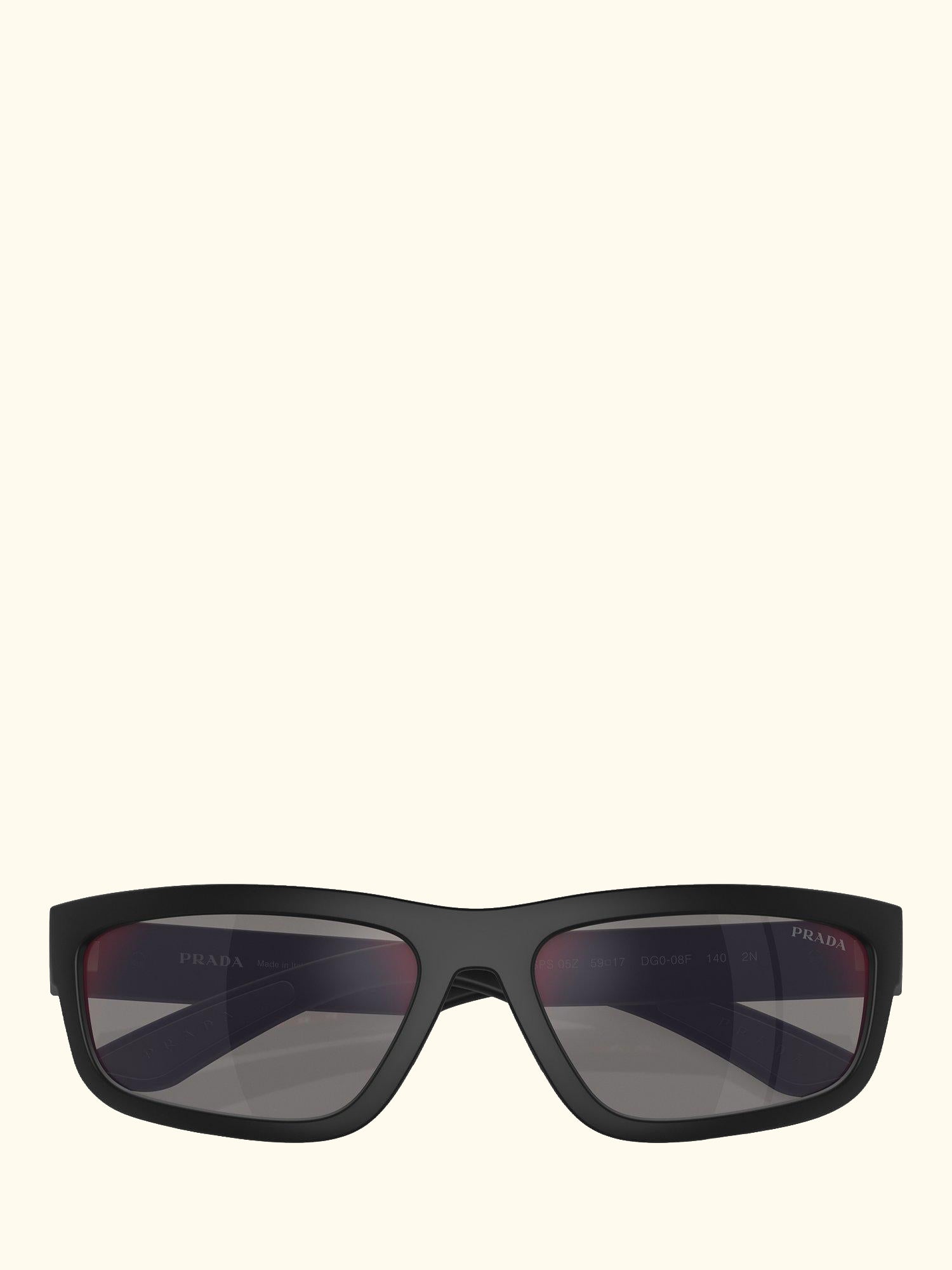 Linea Rossa PS05ZS Men's Rectangular Sunglasses, Black