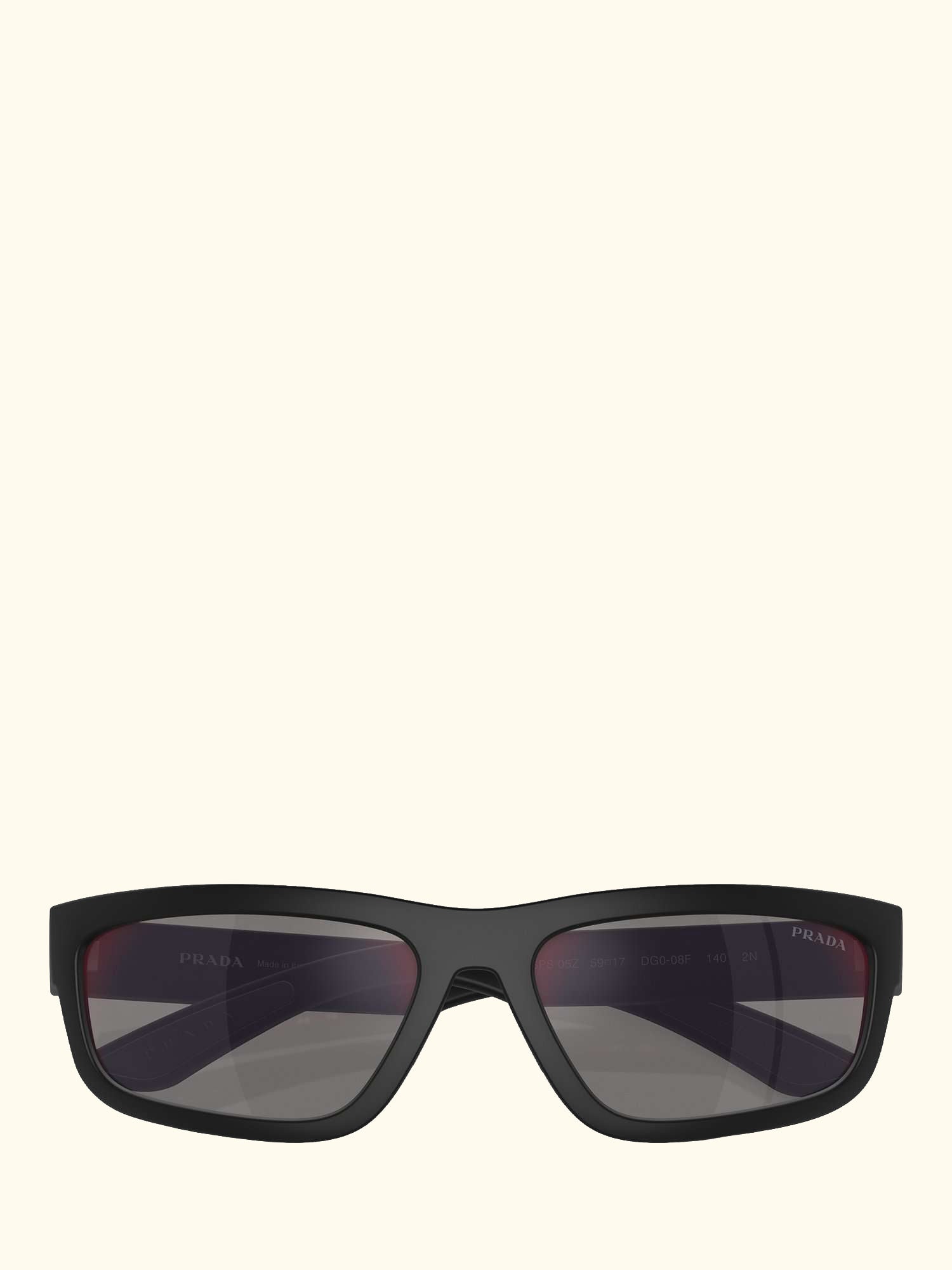 Linea Rossa PS05ZS Men's Rectangular Sunglasses, Black