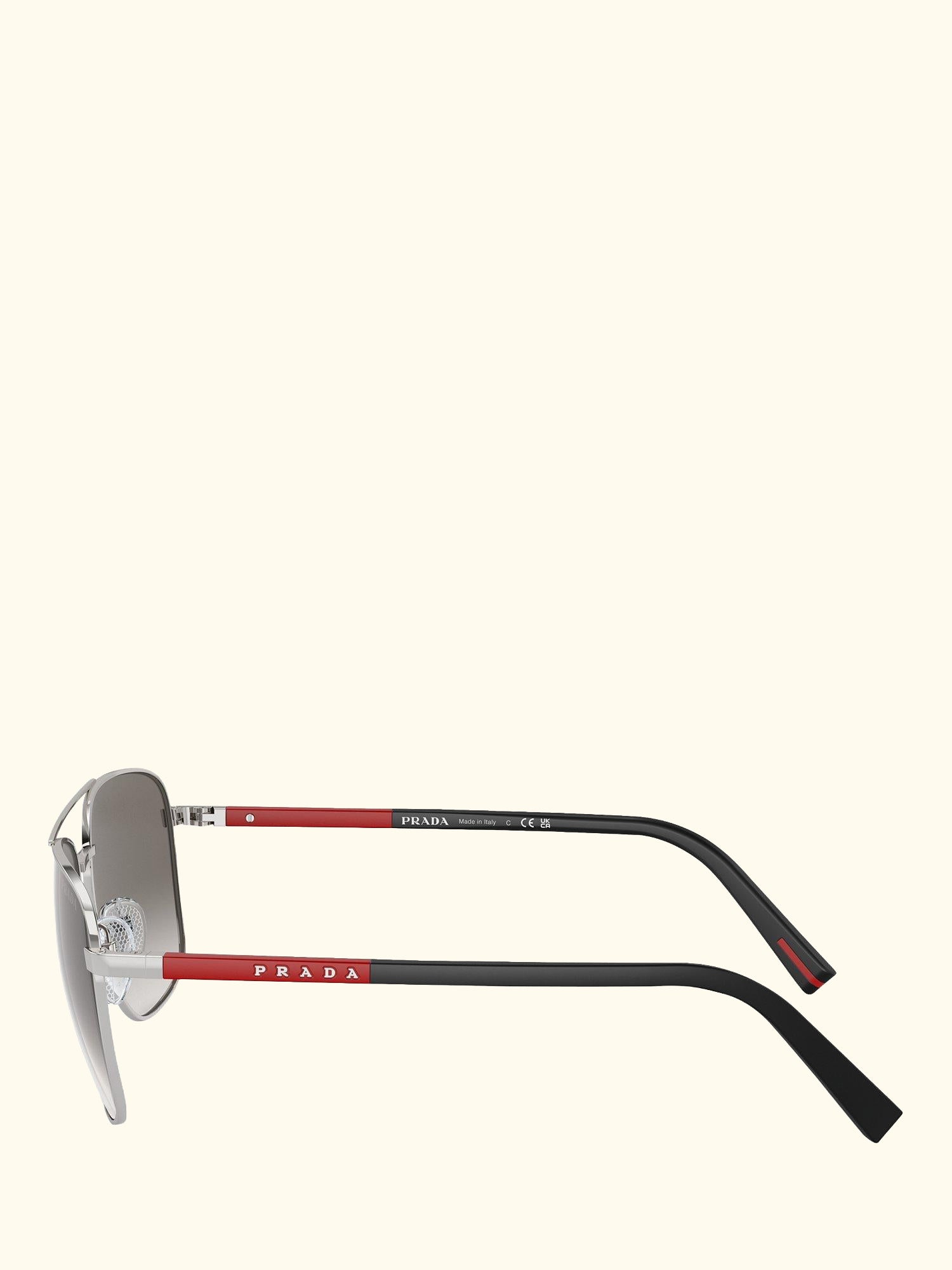 Linea Rossa PS54ZS Men's Aviator Sunglasses, Silver