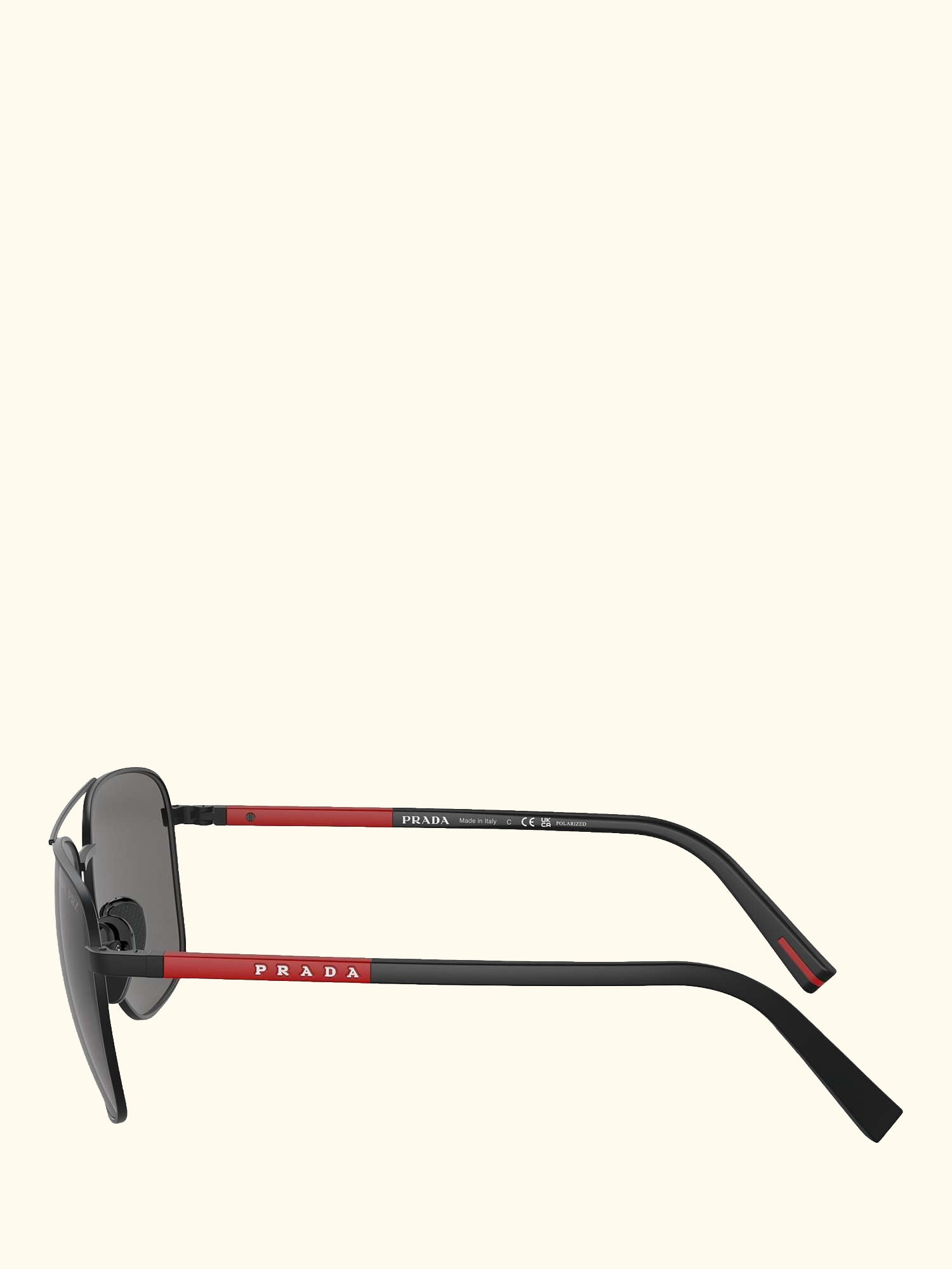 Linea Rossa PS54ZS Men's Polarised Aviator Sunglasses, Matte Black