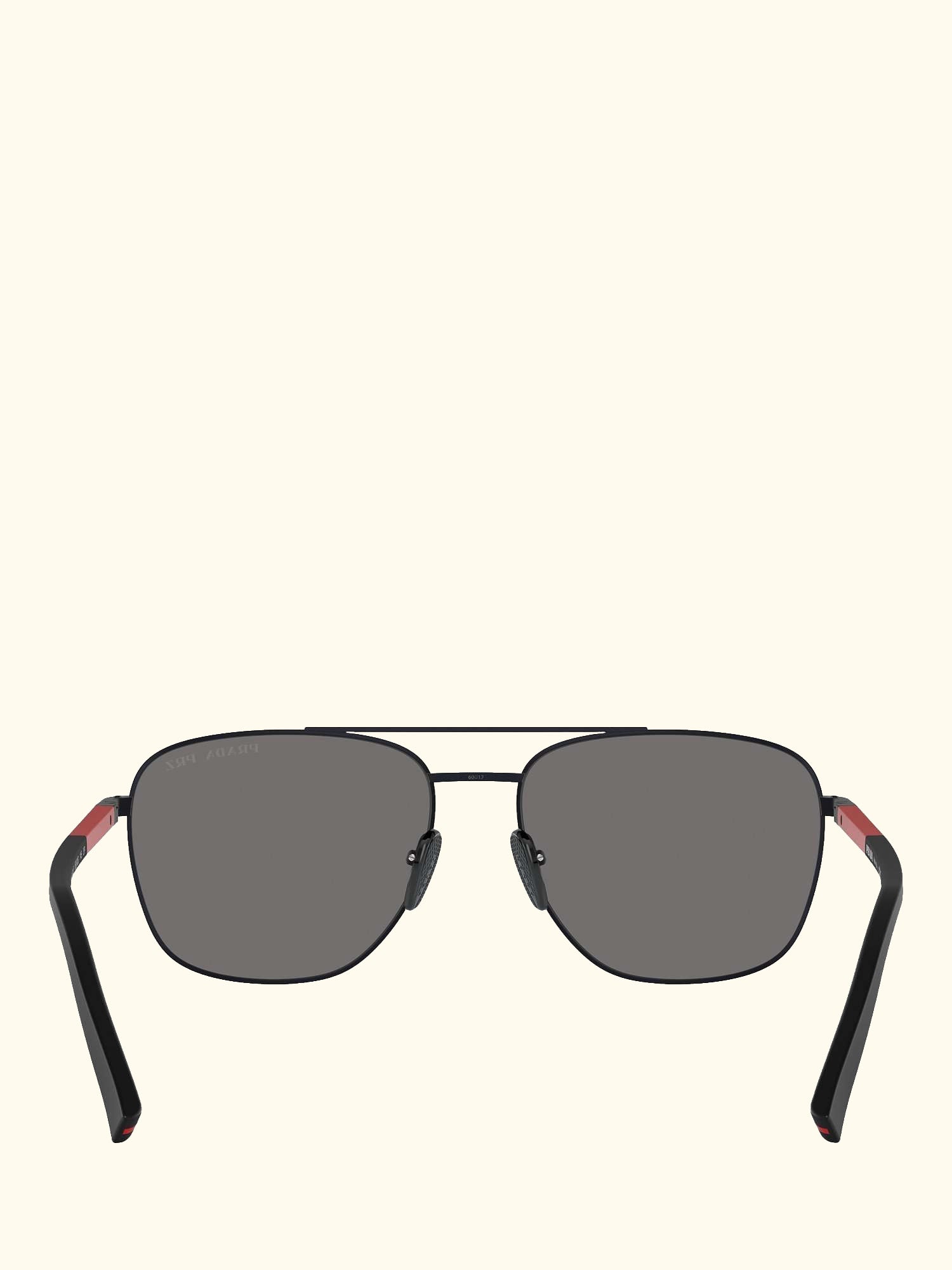 Linea Rossa PS54ZS Men's Polarised Aviator Sunglasses, Matte Black