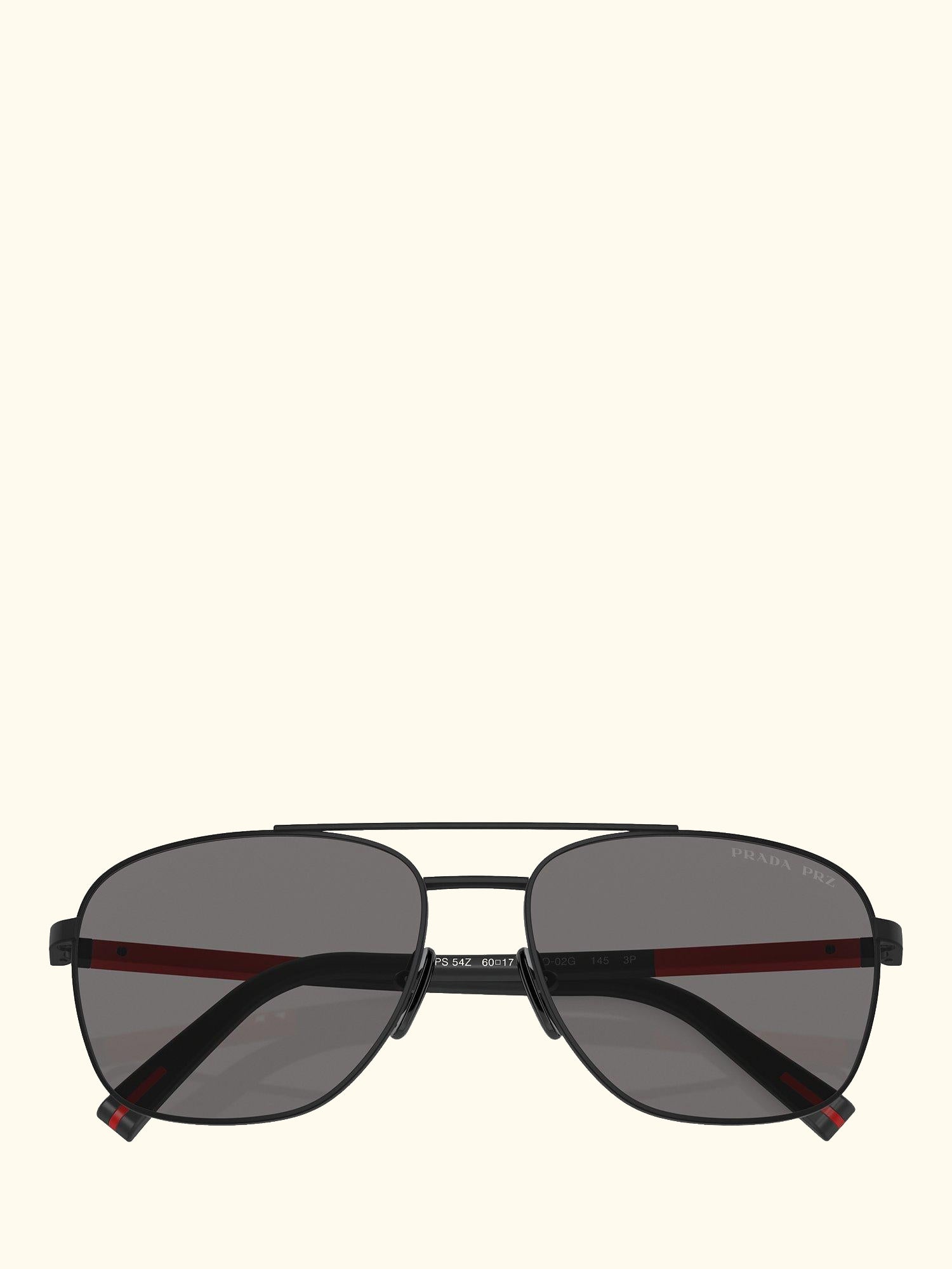 Linea Rossa PS54ZS Men's Polarised Aviator Sunglasses, Matte Black
