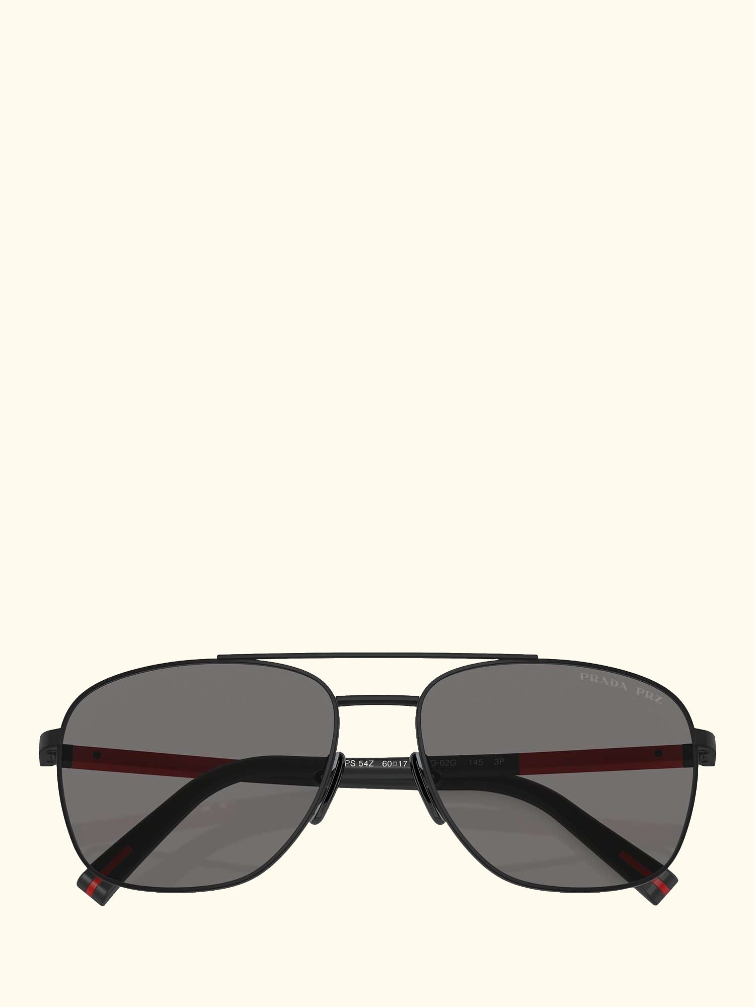Linea Rossa PS54ZS Men's Polarised Aviator Sunglasses, Matte Black