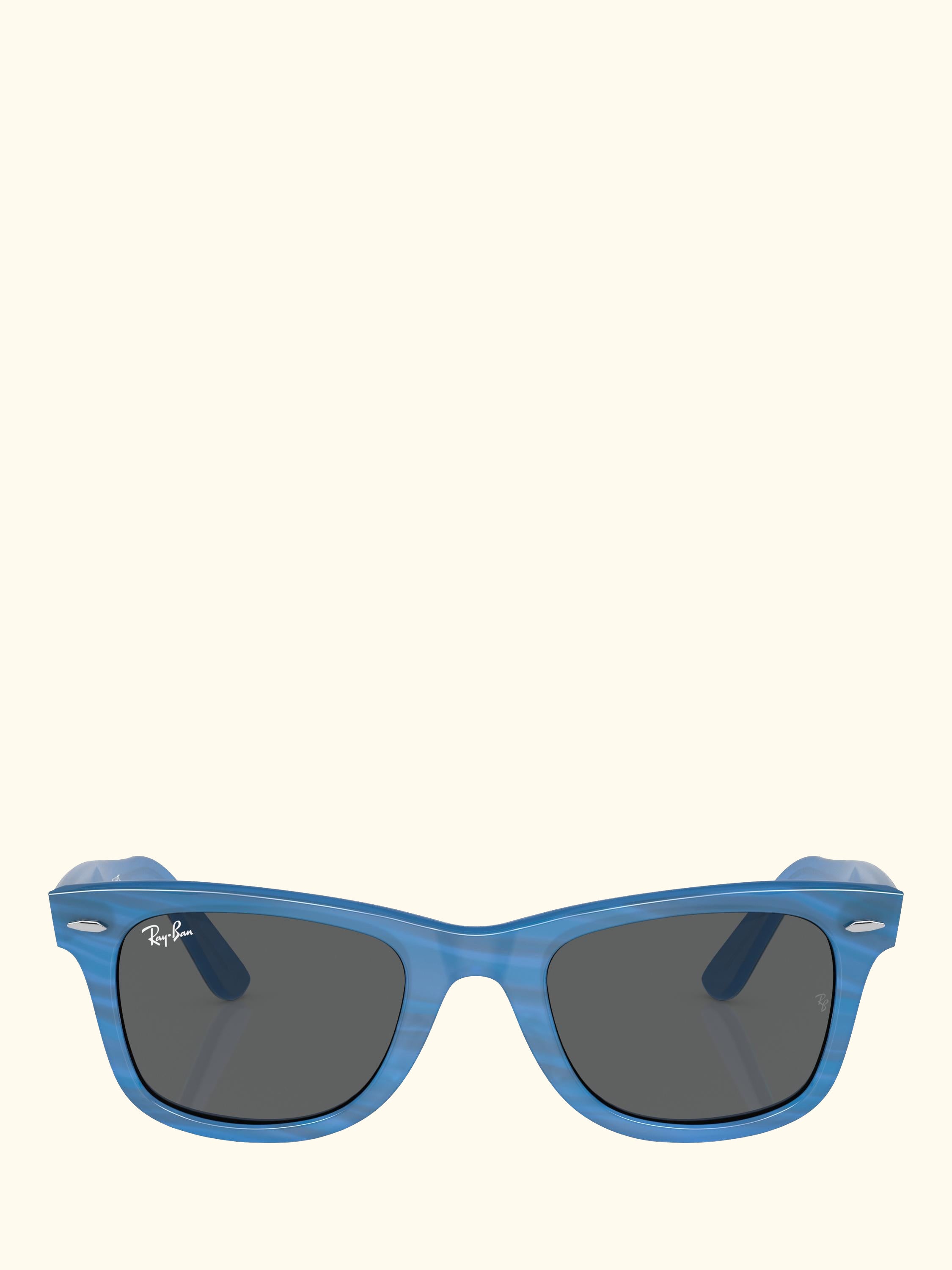 RB2140 Men's Rectangular Sunglasses, Photo Striped Blue