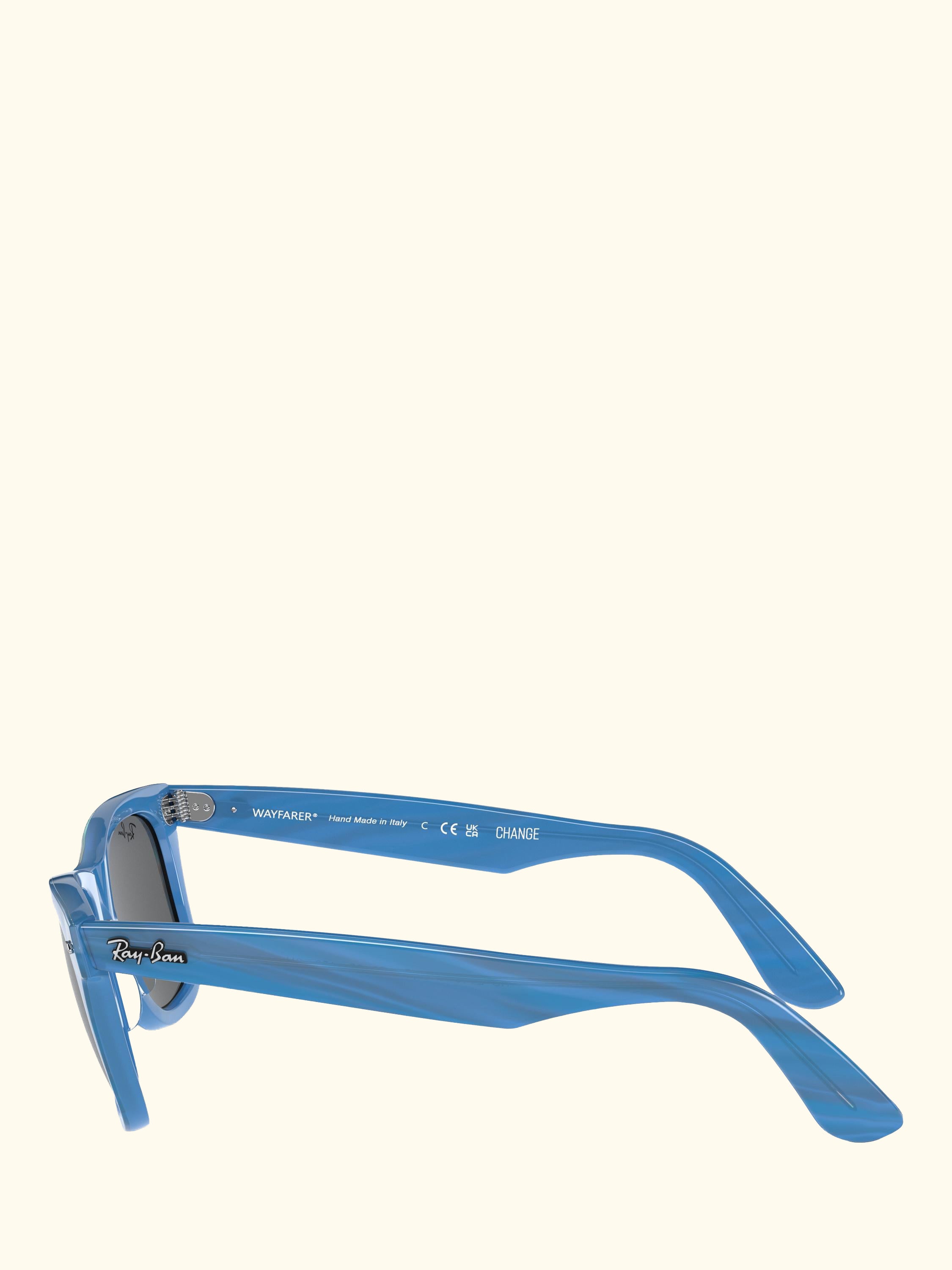 RB2140 Men's Rectangular Sunglasses, Photo Striped Blue