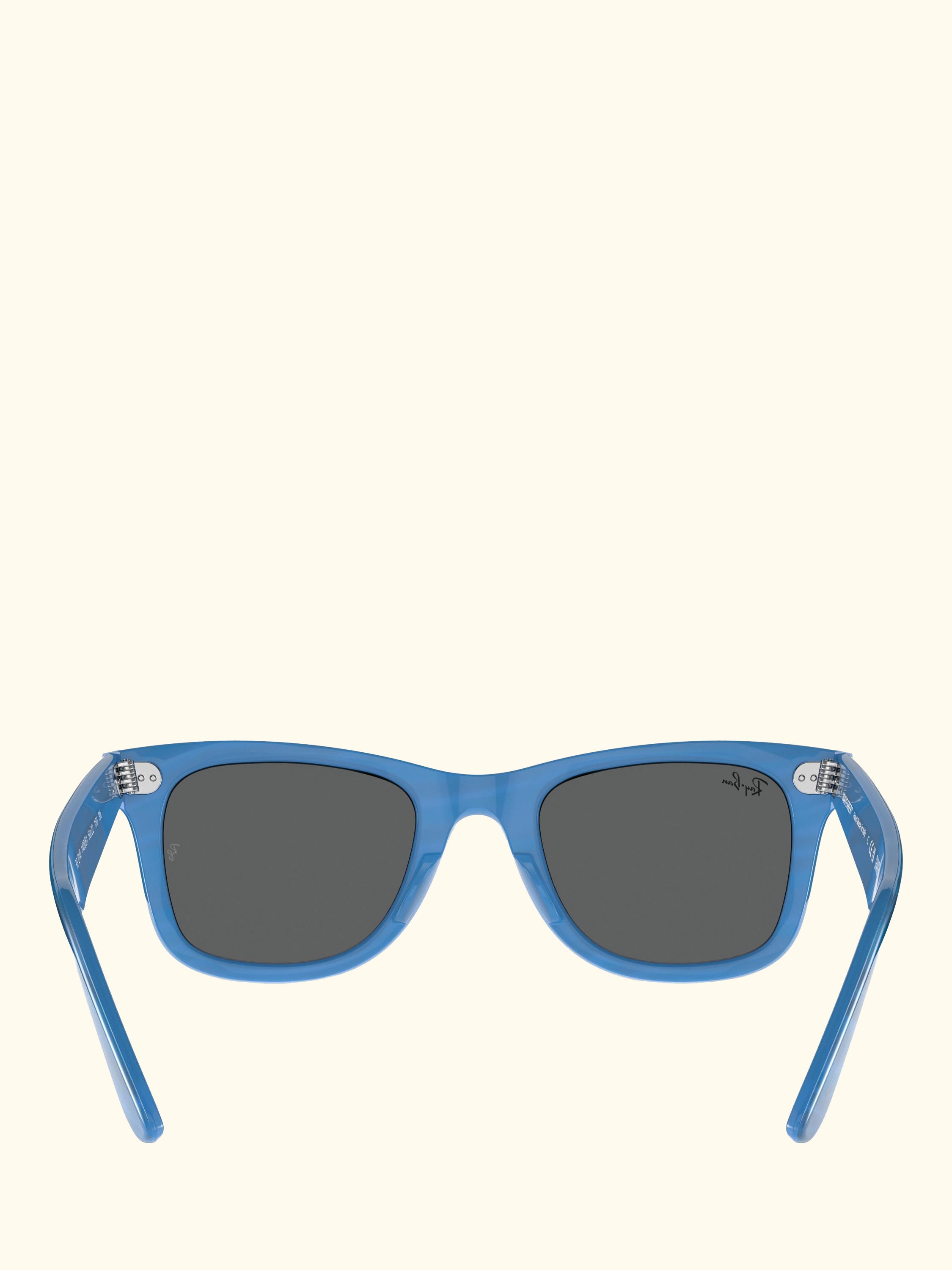 RB2140 Men's Rectangular Sunglasses, Photo Striped Blue