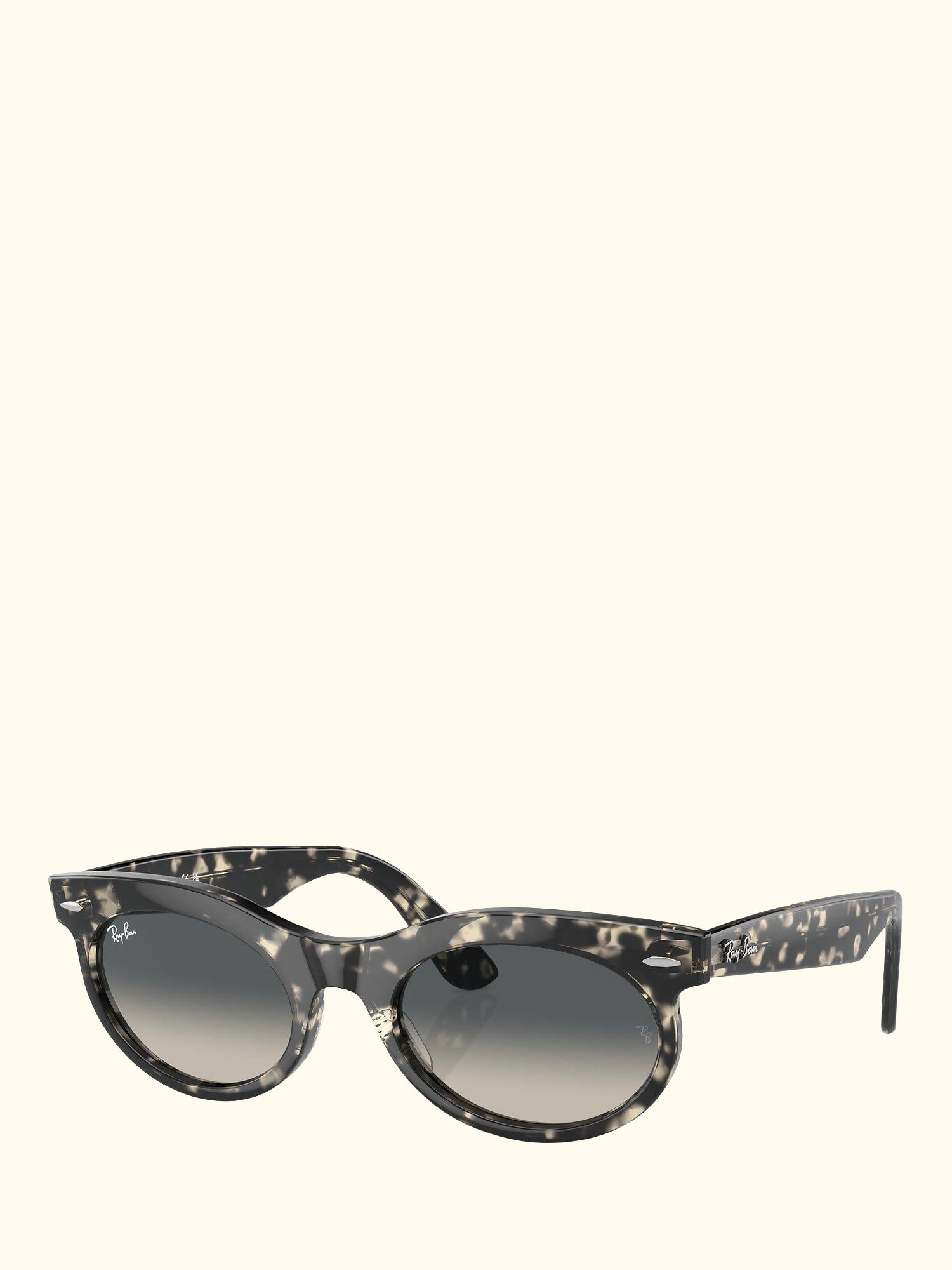 RB224213 Women's Oval Sunglasses, Grey Havana