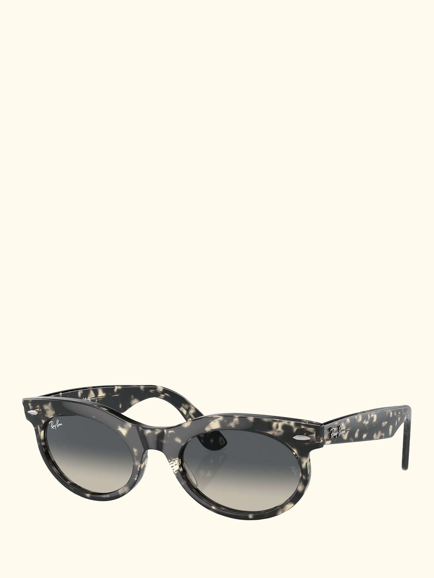 RB224213 Women's Oval Sunglasses, Grey Havana