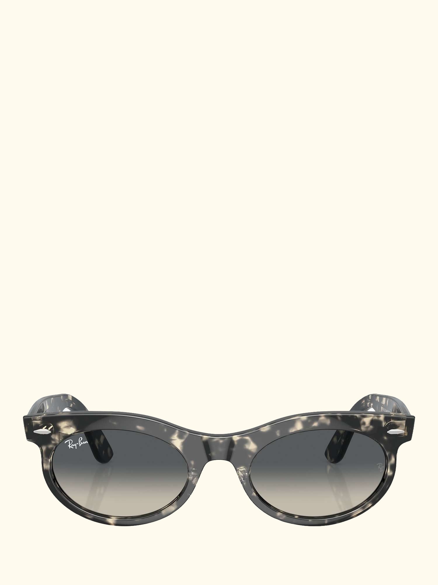 RB224213 Women's Oval Sunglasses, Grey Havana