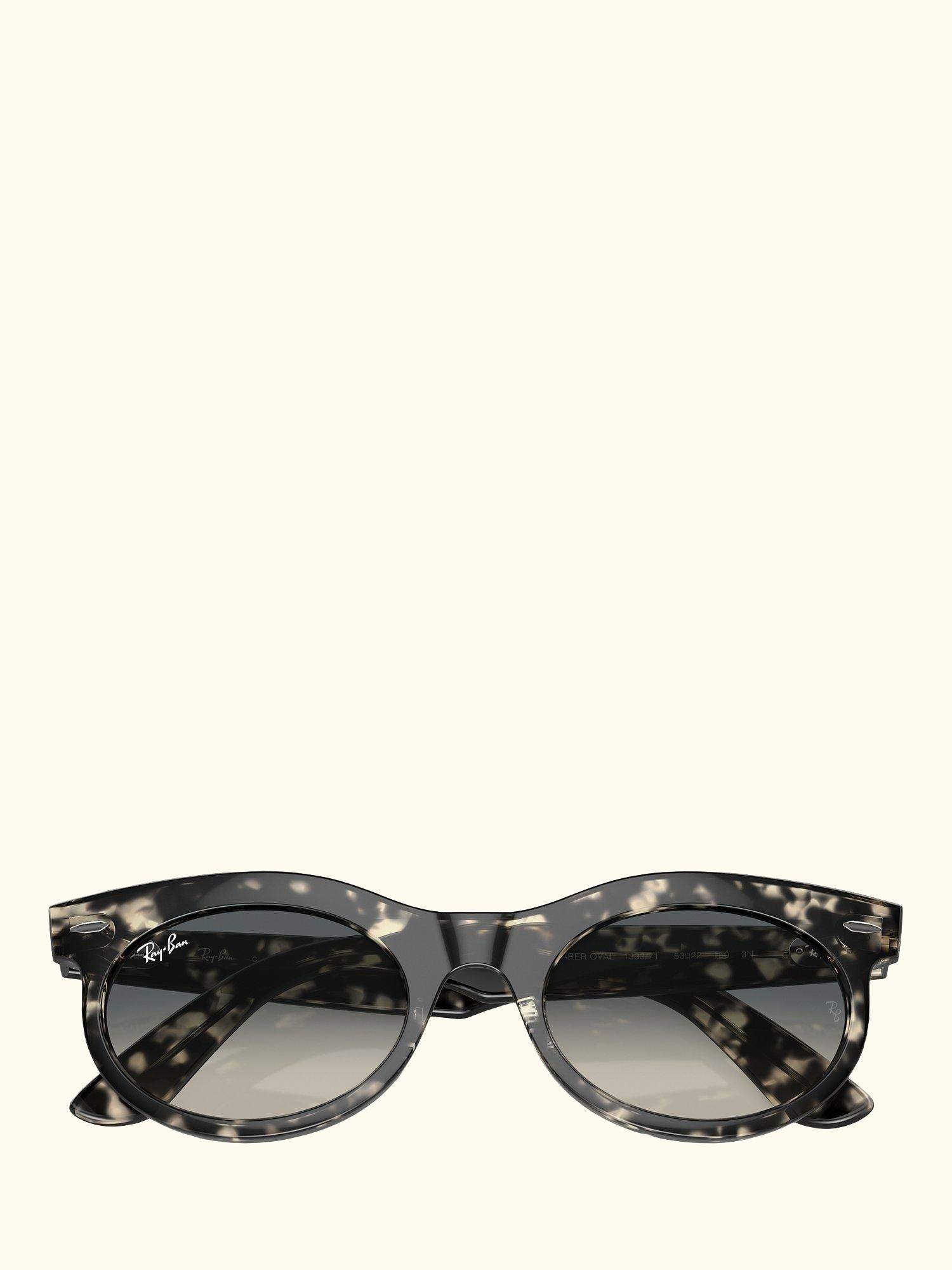 RB224213 Women's Oval Sunglasses, Grey Havana
