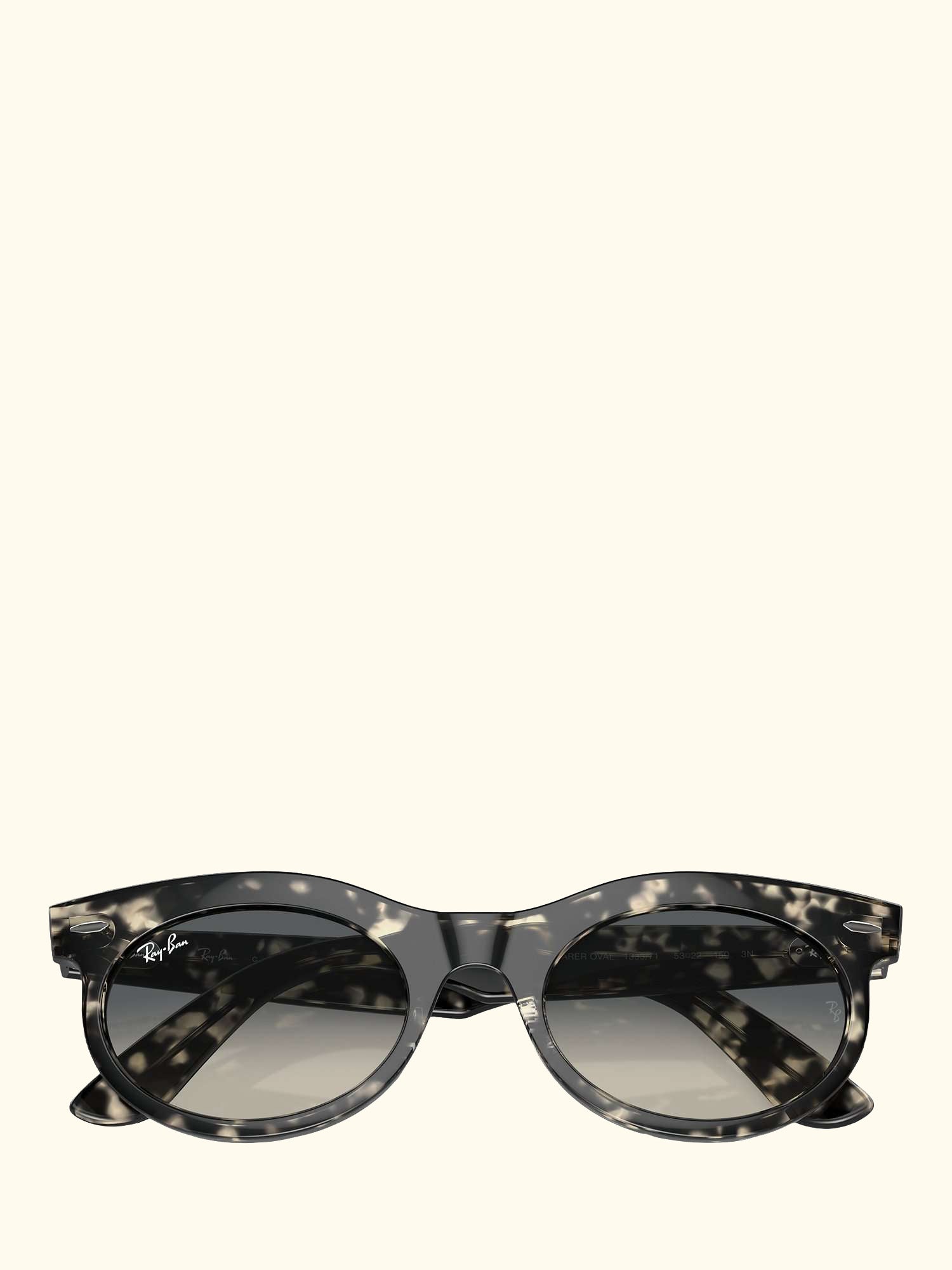 RB224213 Women's Oval Sunglasses, Grey Havana