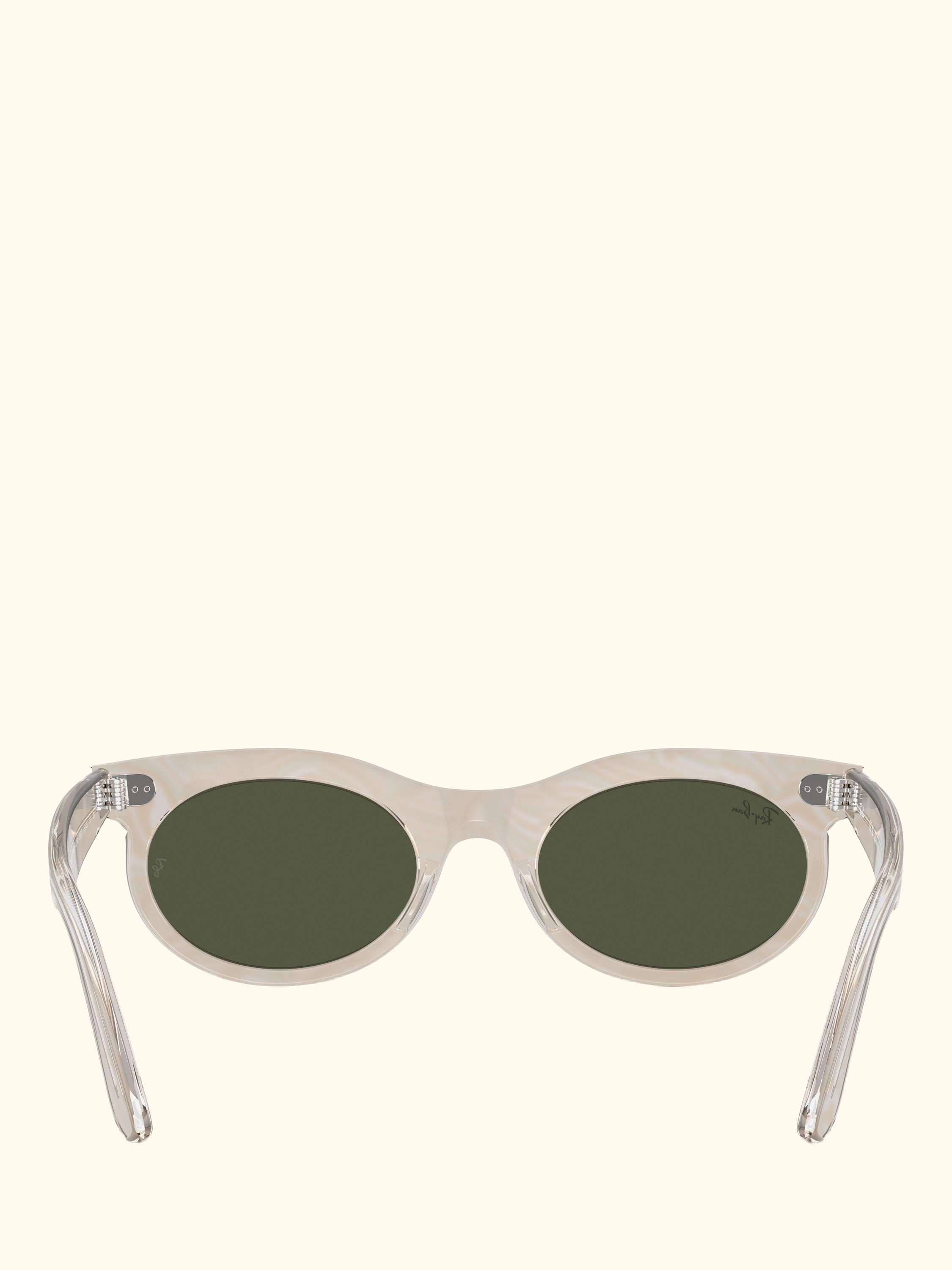 RB2242 Women's Oval Sunglasses, Photo Waves Grey
