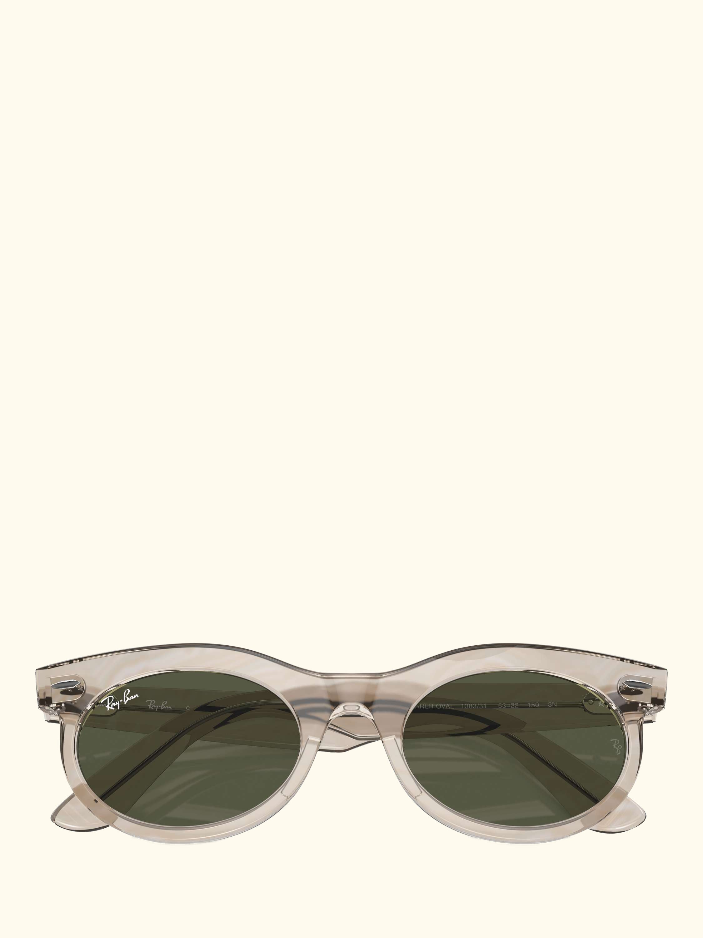 RB2242 Women's Oval Sunglasses, Photo Waves Grey