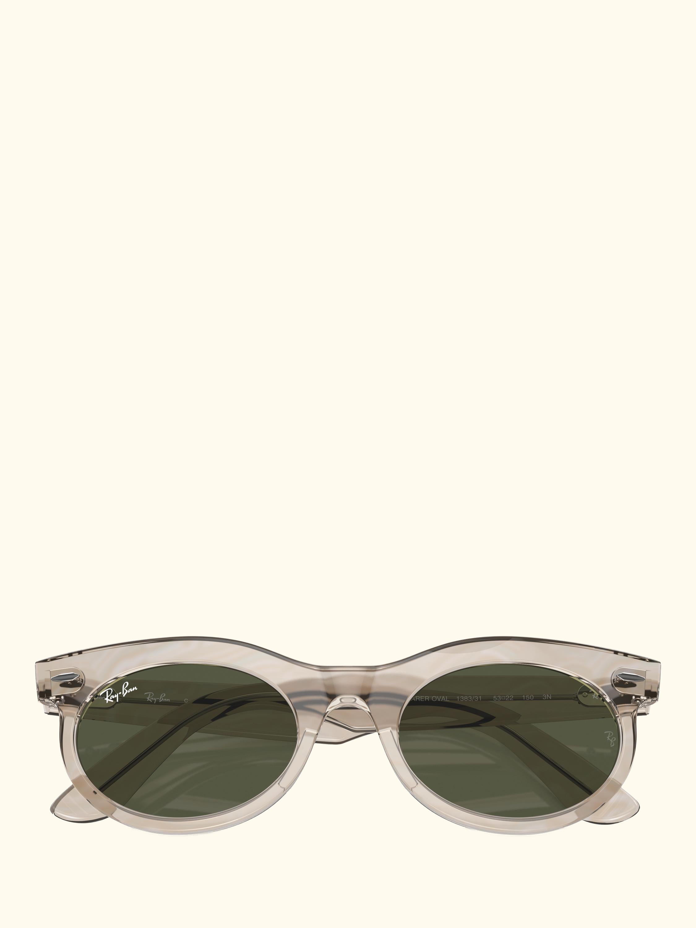 RB2242 Women's Oval Sunglasses, Photo Waves Grey