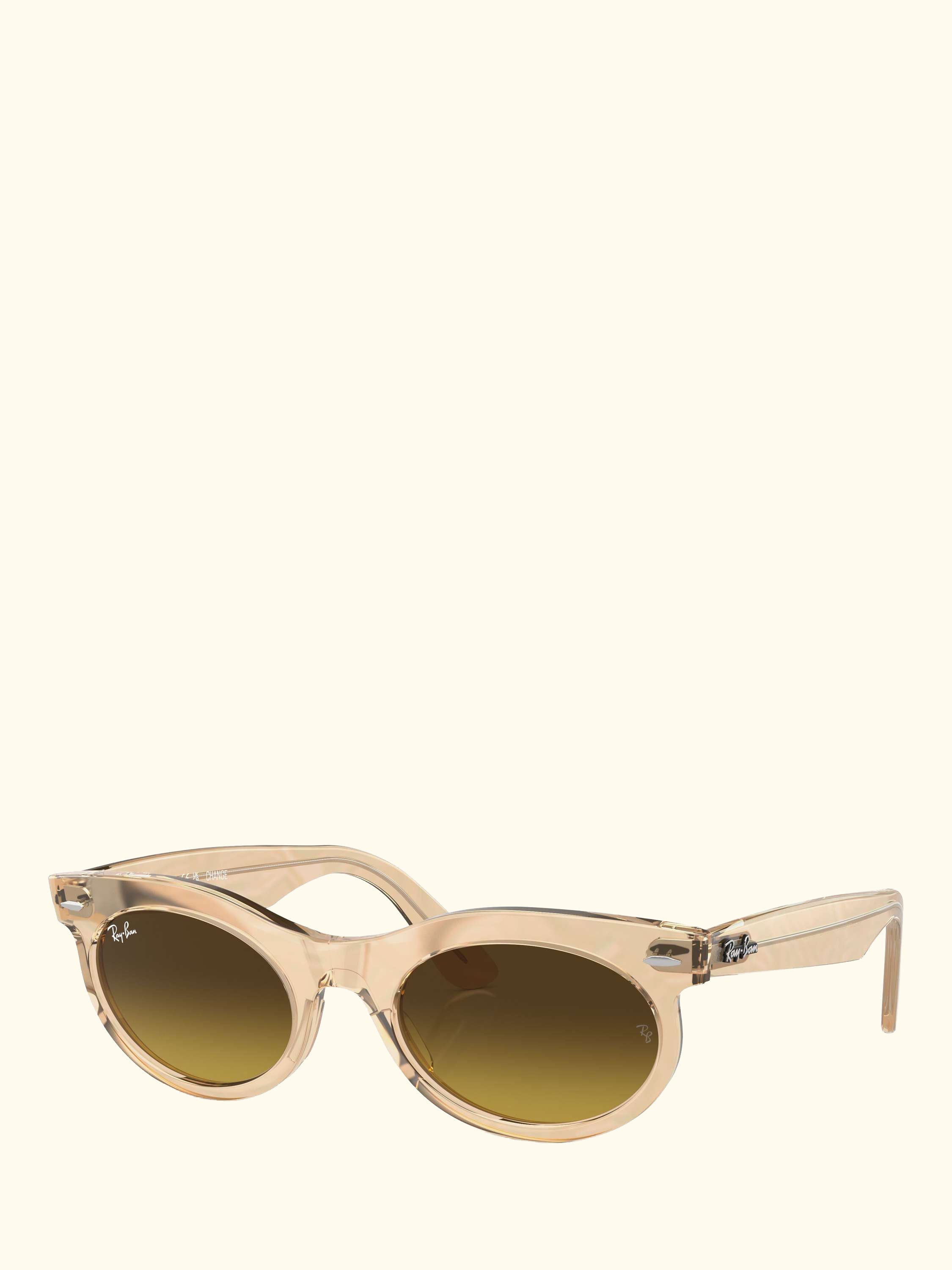 RB2242 Women's Oval Sunglasses, Photo Waves Brown