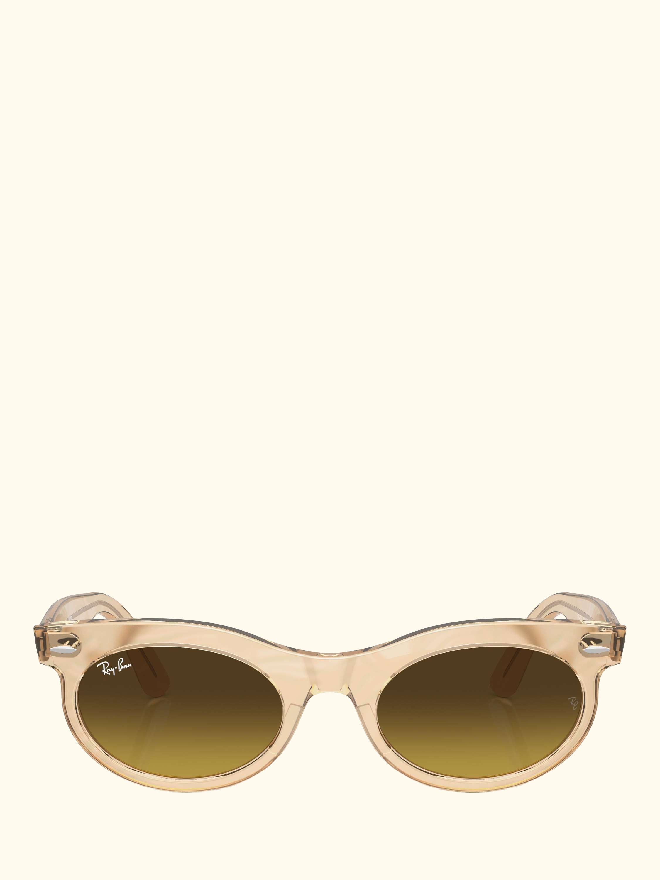 RB2242 Women's Oval Sunglasses, Photo Waves Brown