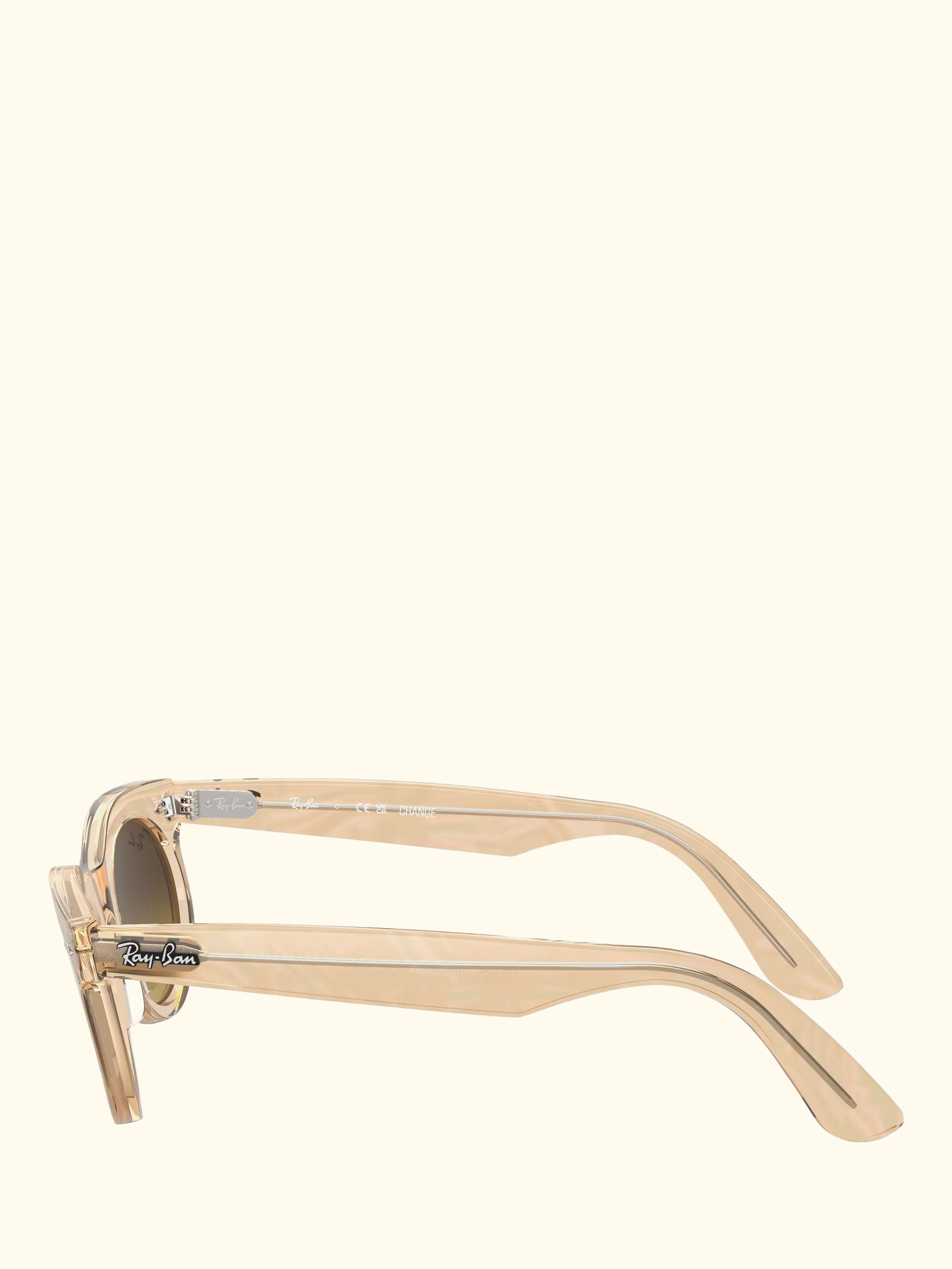 RB2242 Women's Oval Sunglasses, Photo Waves Brown