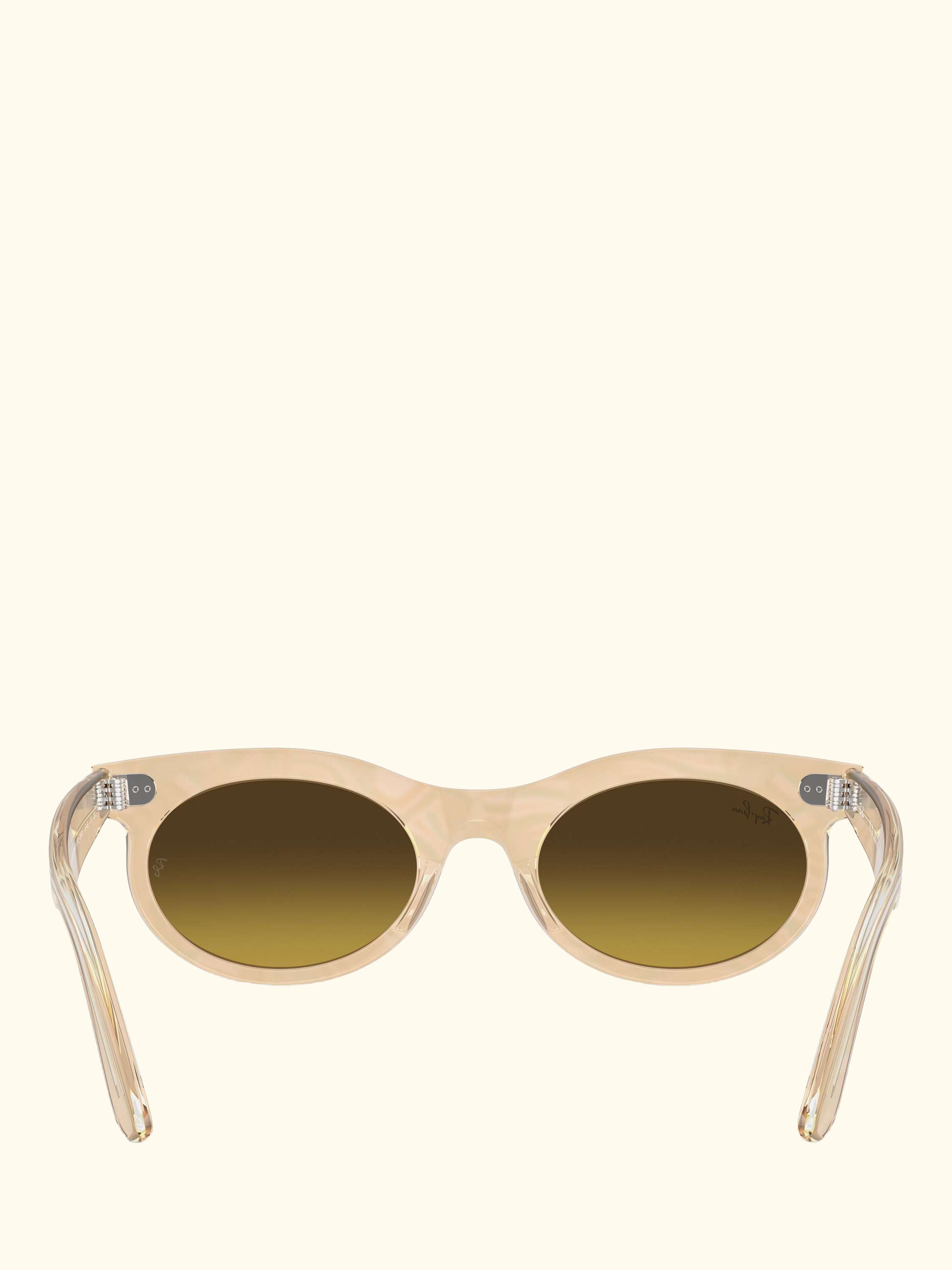 RB2242 Women's Oval Sunglasses, Photo Waves Brown