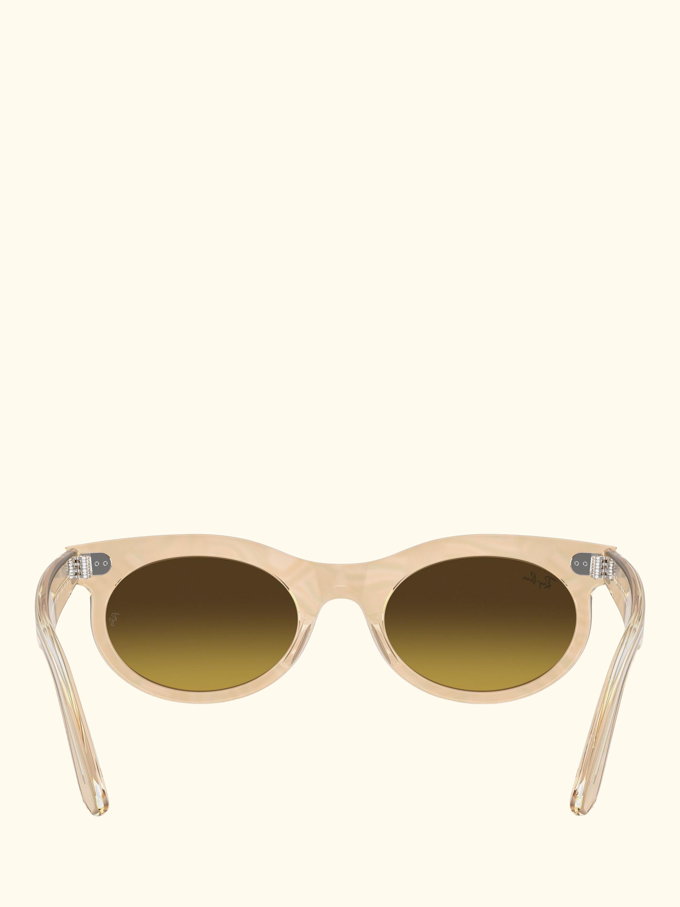 RB2242 Women's Oval Sunglasses, Photo Waves Brown