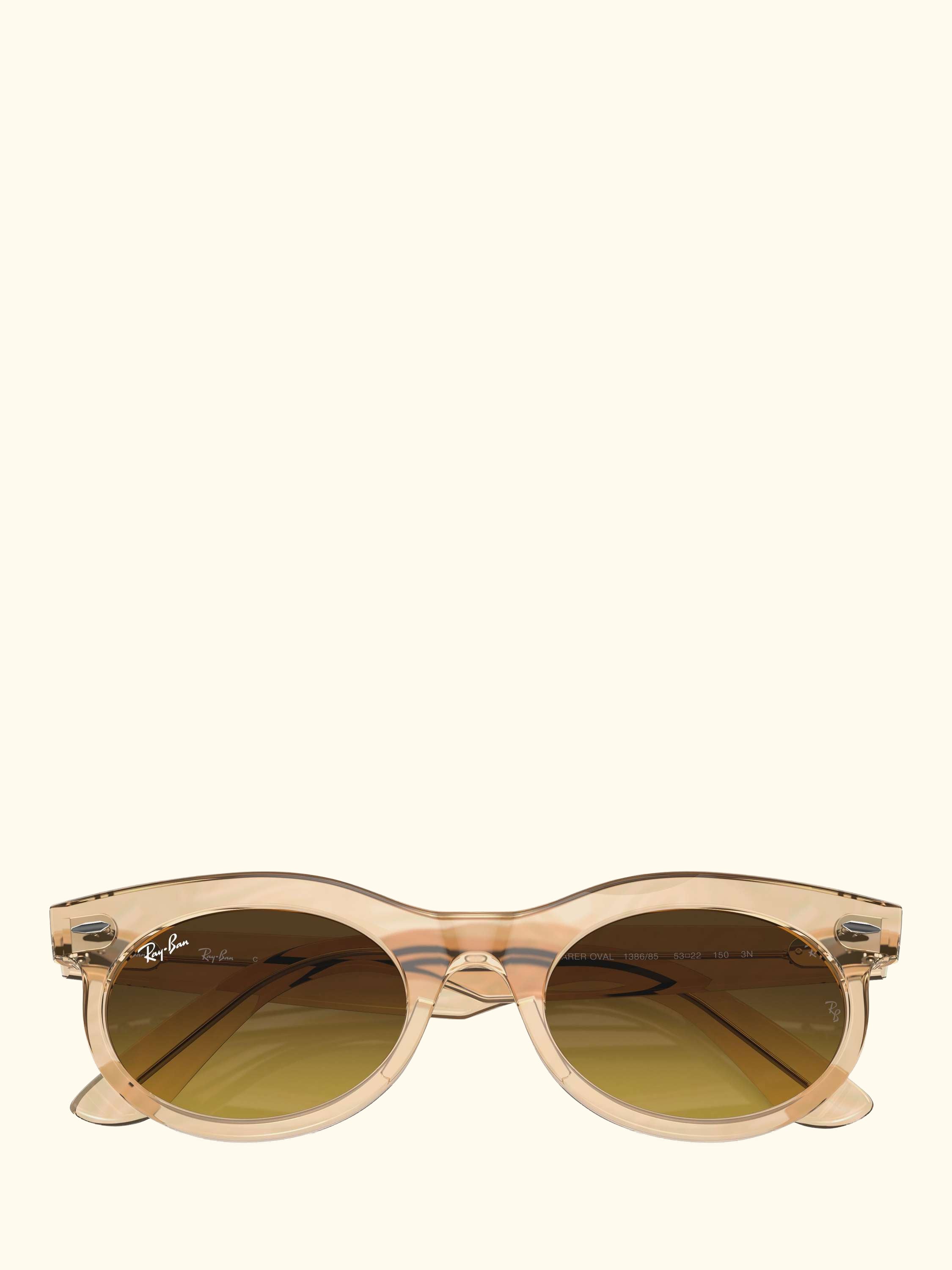 RB2242 Women's Oval Sunglasses, Photo Waves Brown