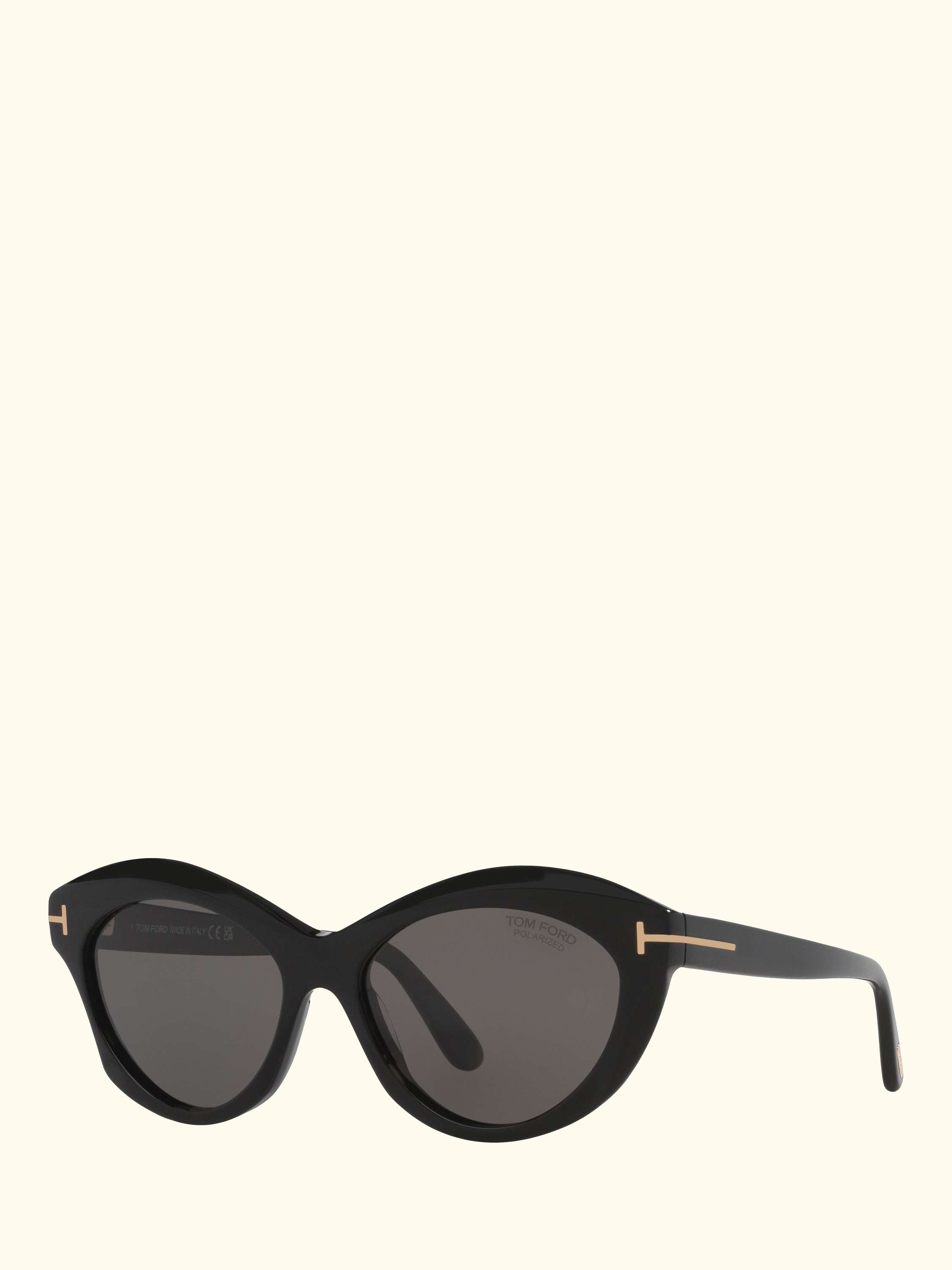 TR00184 Women's Polarised Cat's Eye Sunglasses, Black