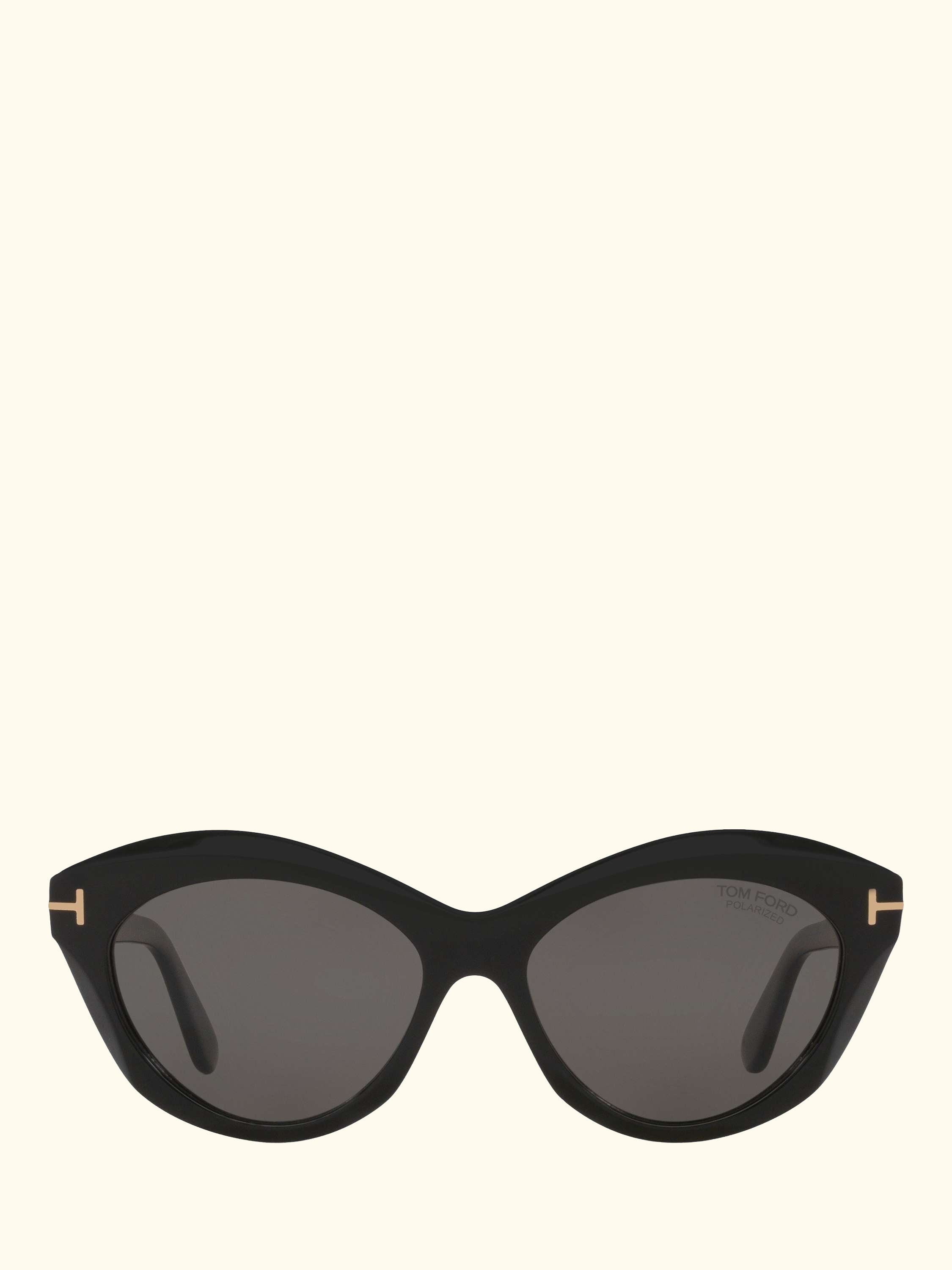 TR00184 Women's Polarised Cat's Eye Sunglasses, Black