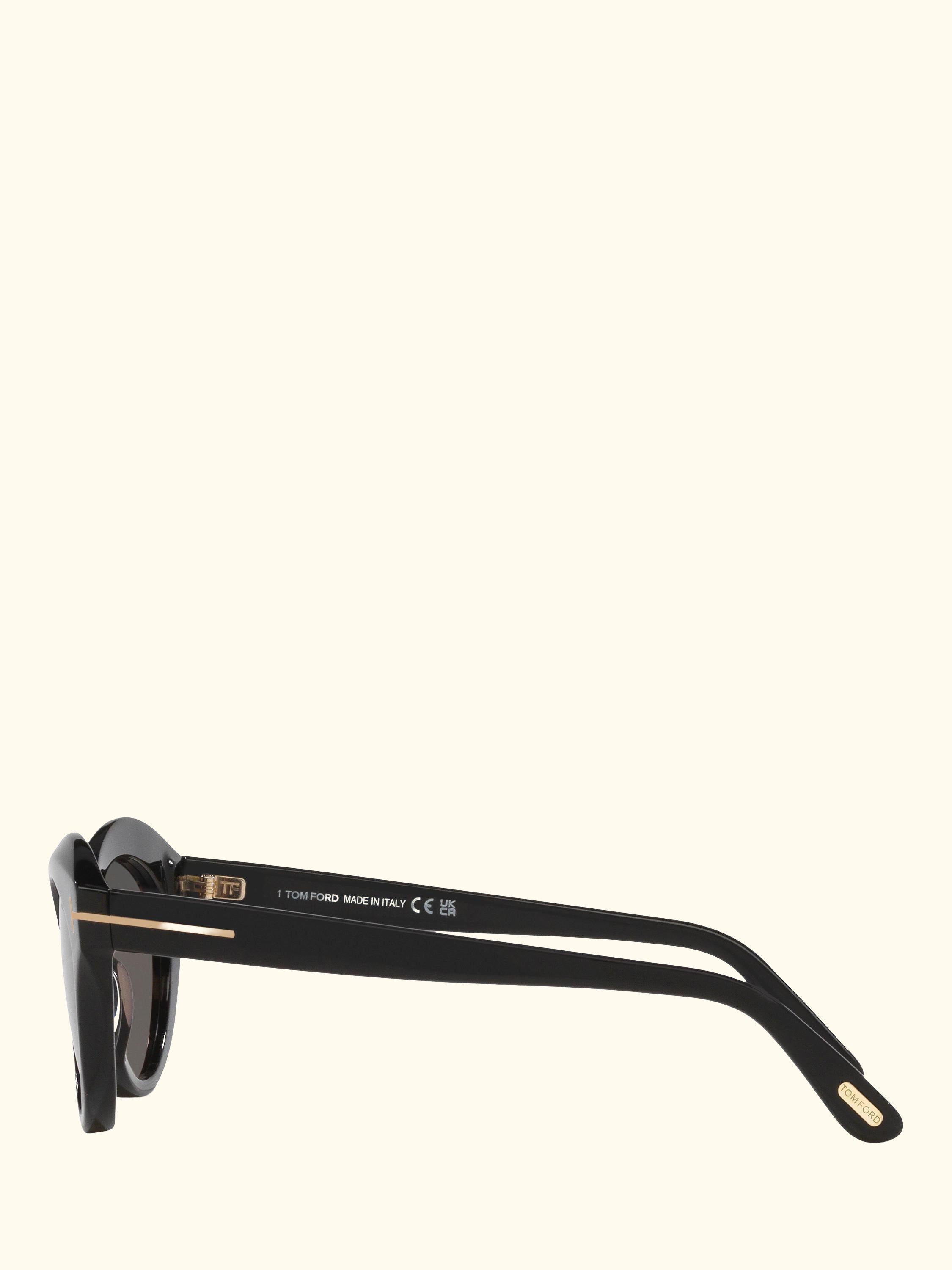 TR00184 Women's Polarised Cat's Eye Sunglasses, Black