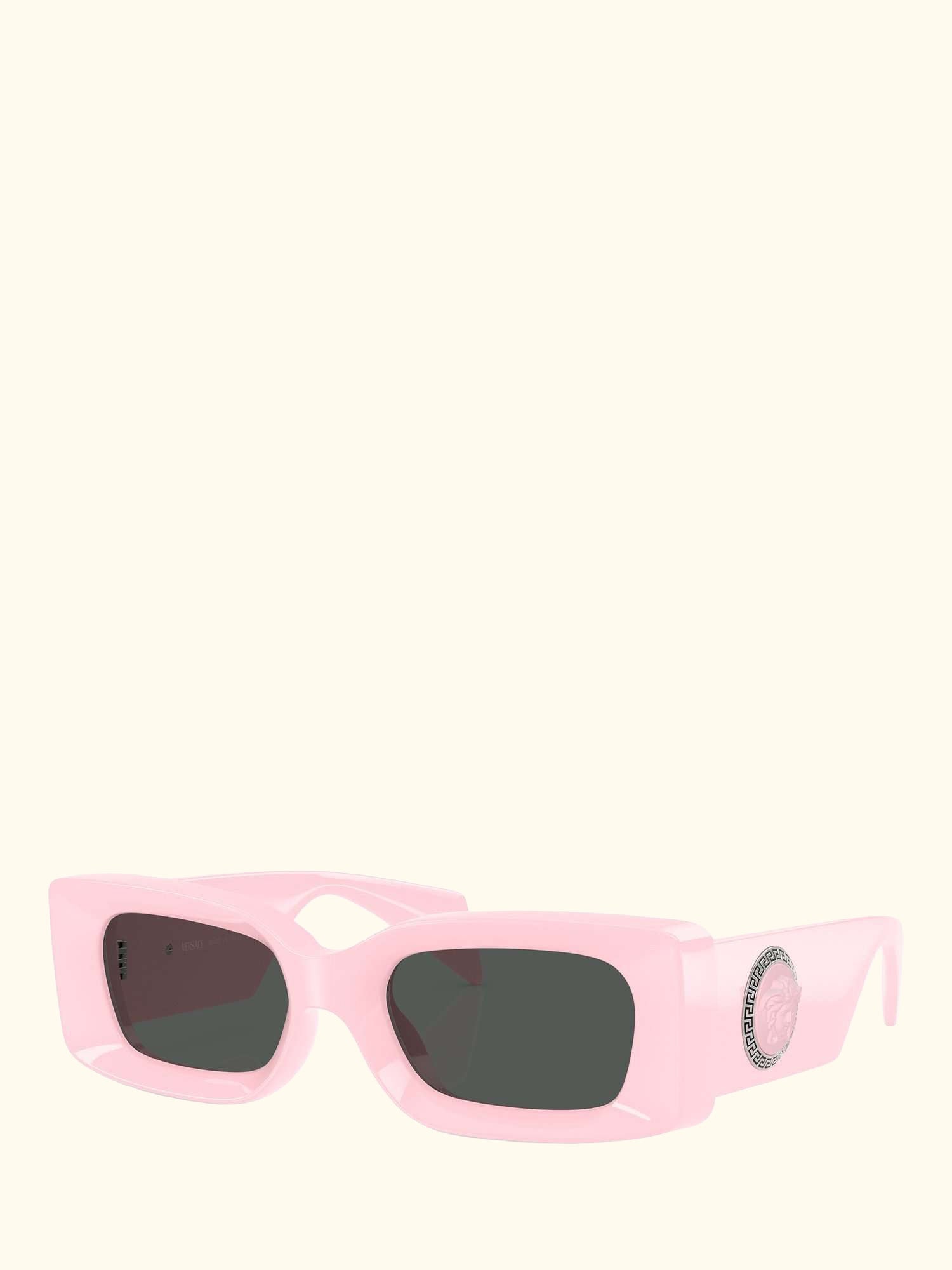 VE4474U Women's Medusa Medallion Rectangular Sunglasses, Pink