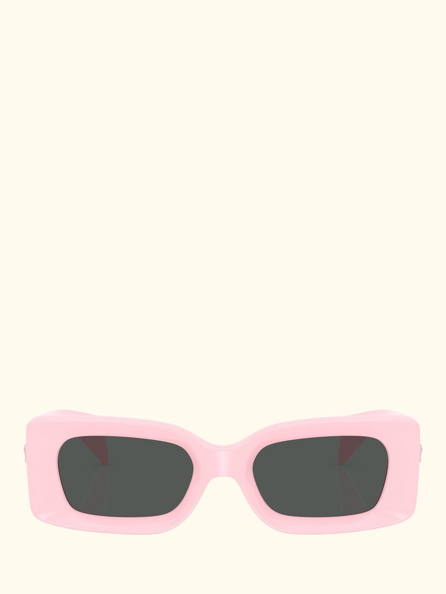VE4474U Women's Medusa Medallion Rectangular Sunglasses, Pink