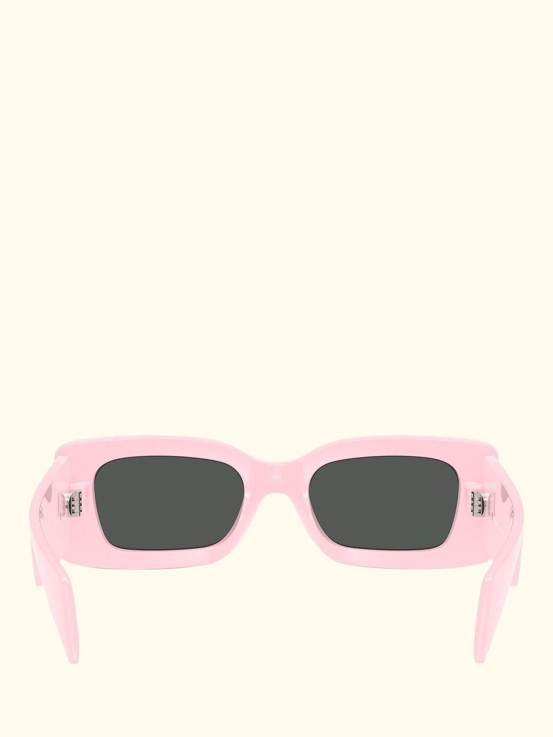 VE4474U Women's Medusa Medallion Rectangular Sunglasses, Pink