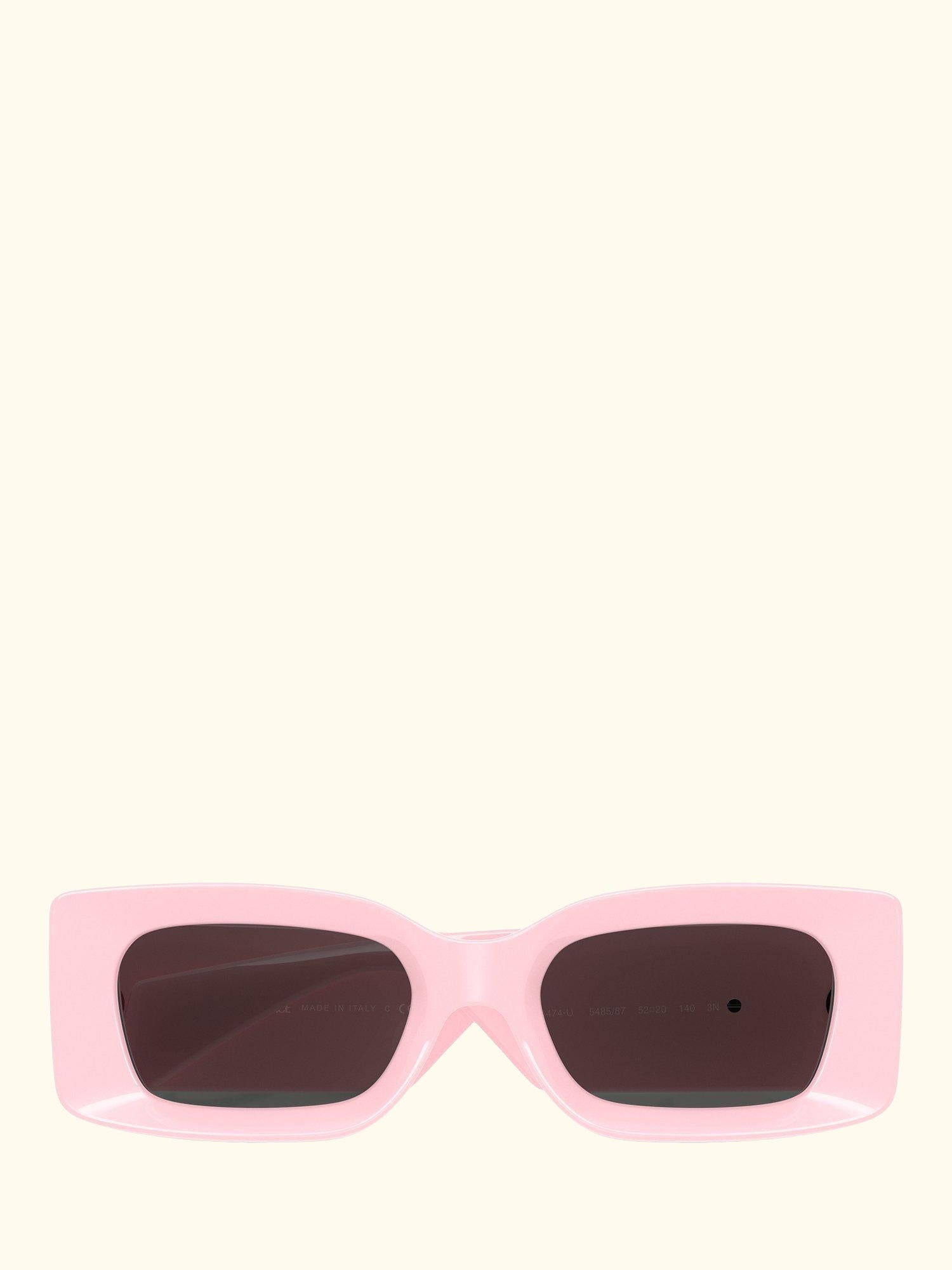 VE4474U Women's Medusa Medallion Rectangular Sunglasses, Pink