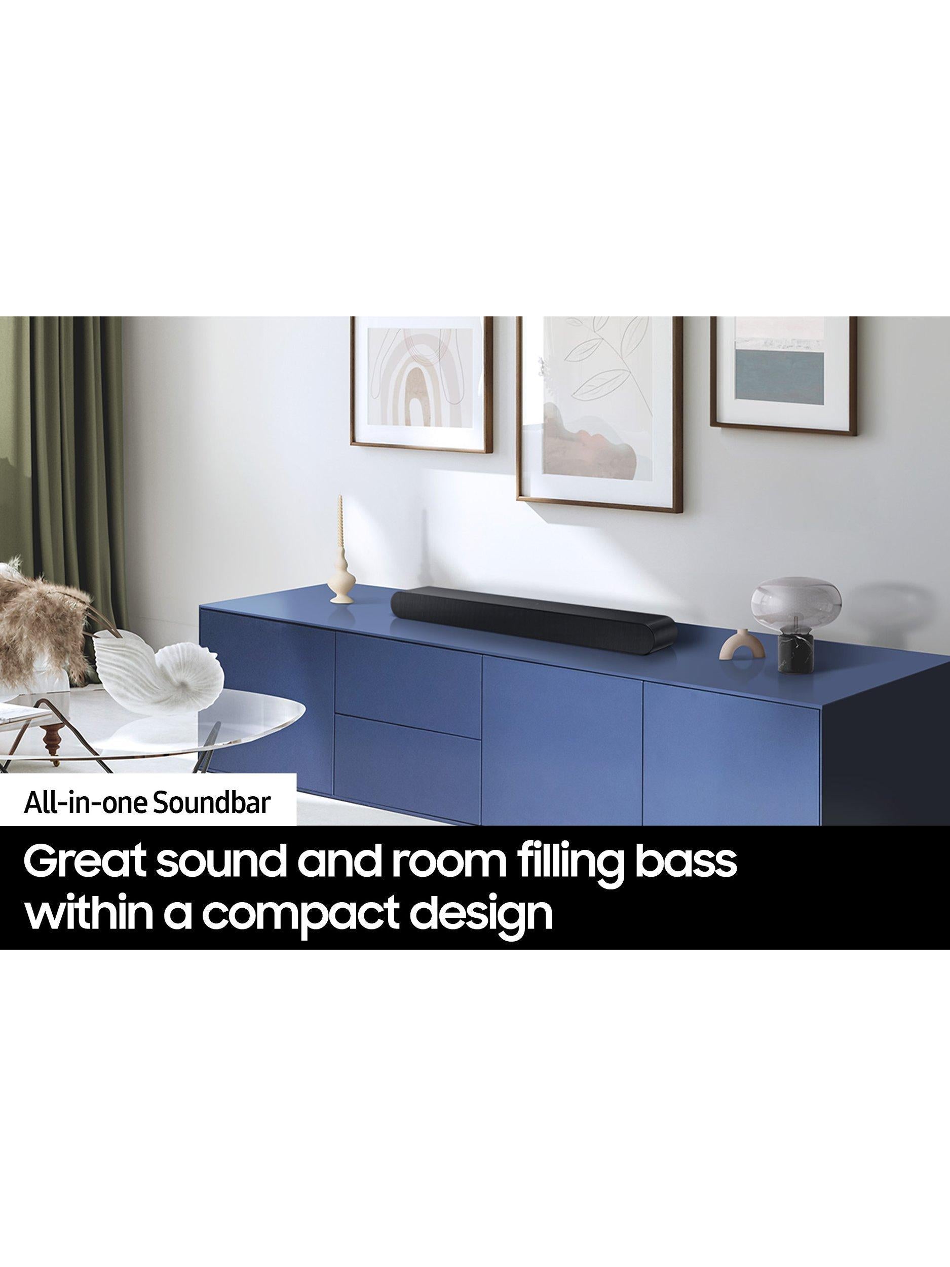 HW-S60D Bluetooth Wi-Fi All-In-One Compact Soundbar with Dolby Atmos & DTS:X, Black