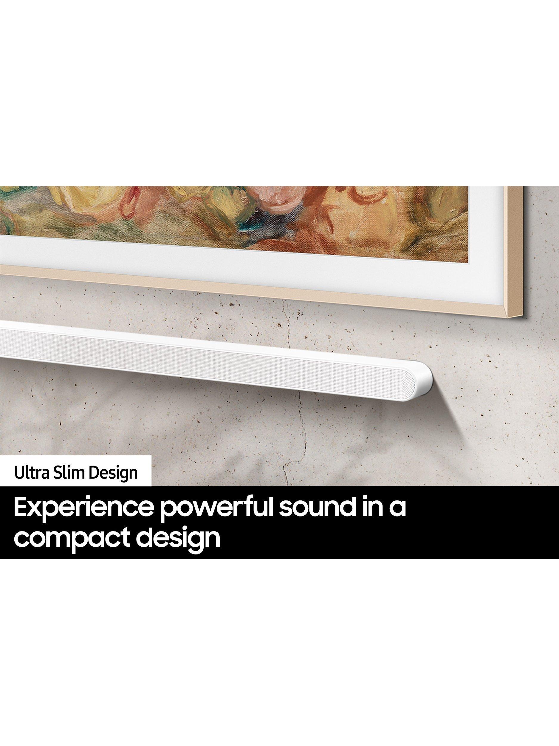 HW-S701D Bluetooth Wi-Fi Ultra Slim Soundbar with Dolby Atmos, DTS:X & Wireless Subwoofer, White