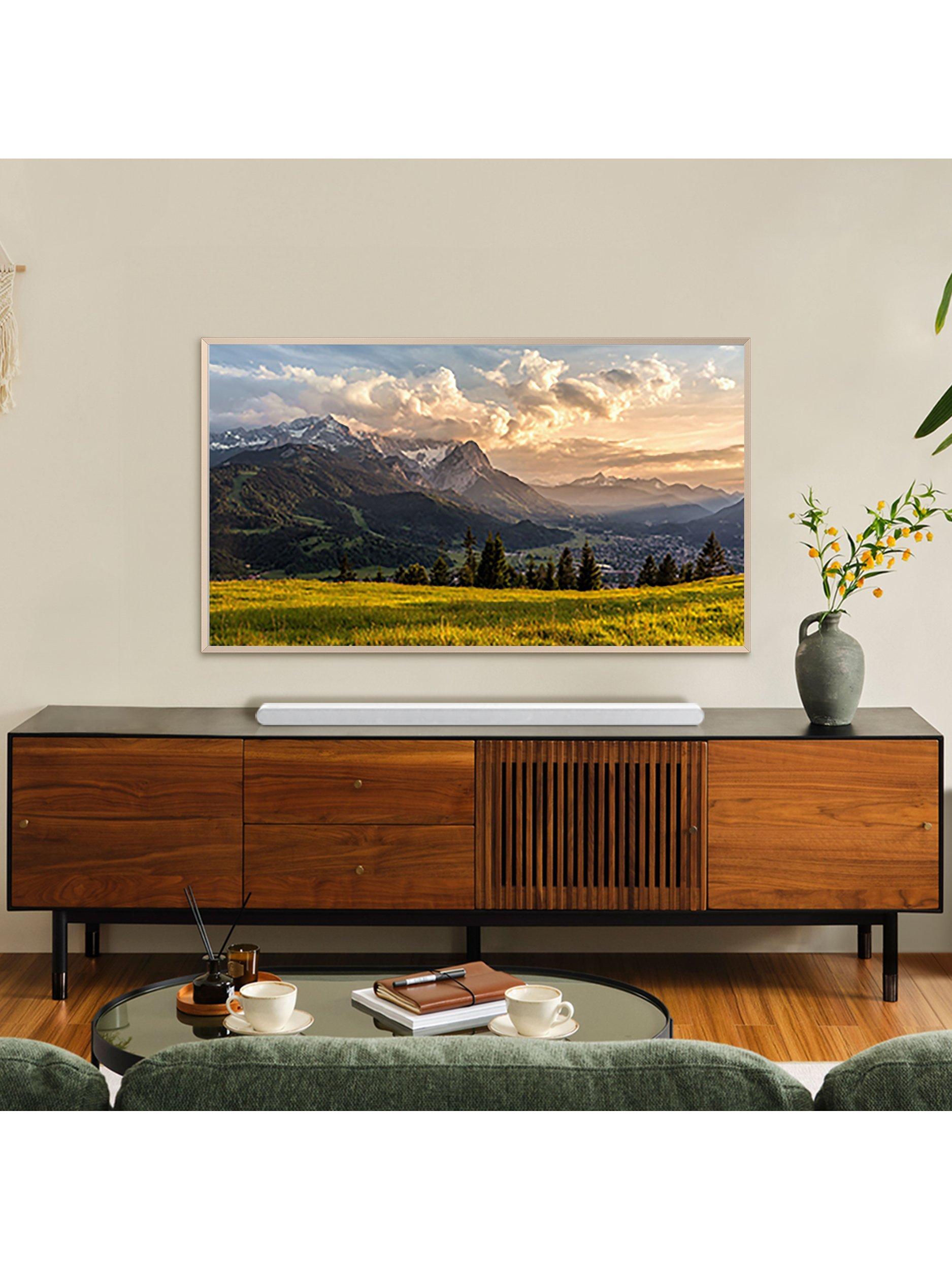 HW-S701D Bluetooth Wi-Fi Ultra Slim Soundbar with Dolby Atmos, DTS:X & Wireless Subwoofer, White