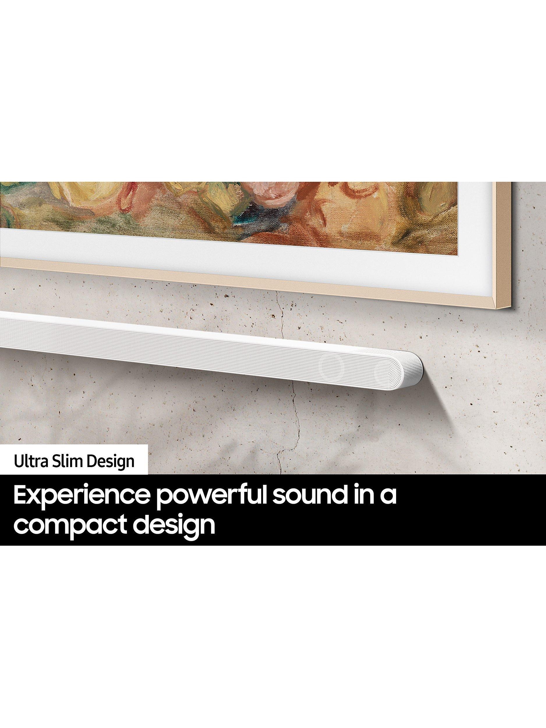 HW-S801D Bluetooth Wi-Fi Ultra Slim Soundbar with Dolby Atmos, DTS:X & Wireless Subwoofer, White